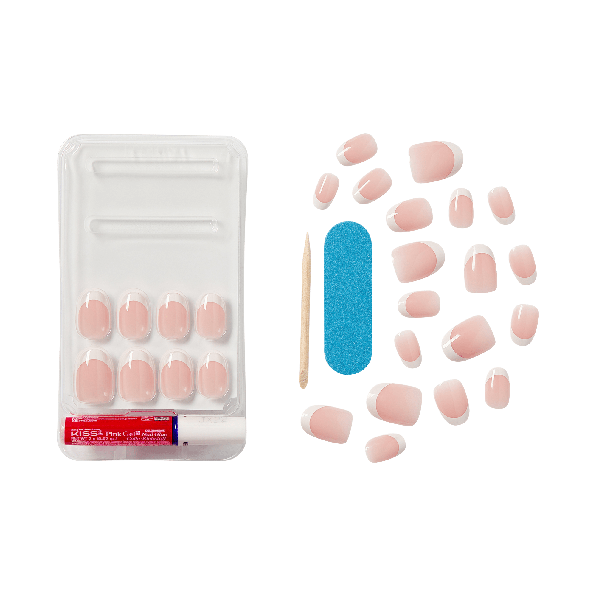 KISS My Perfect French Press On Glue Nails - Somewhere