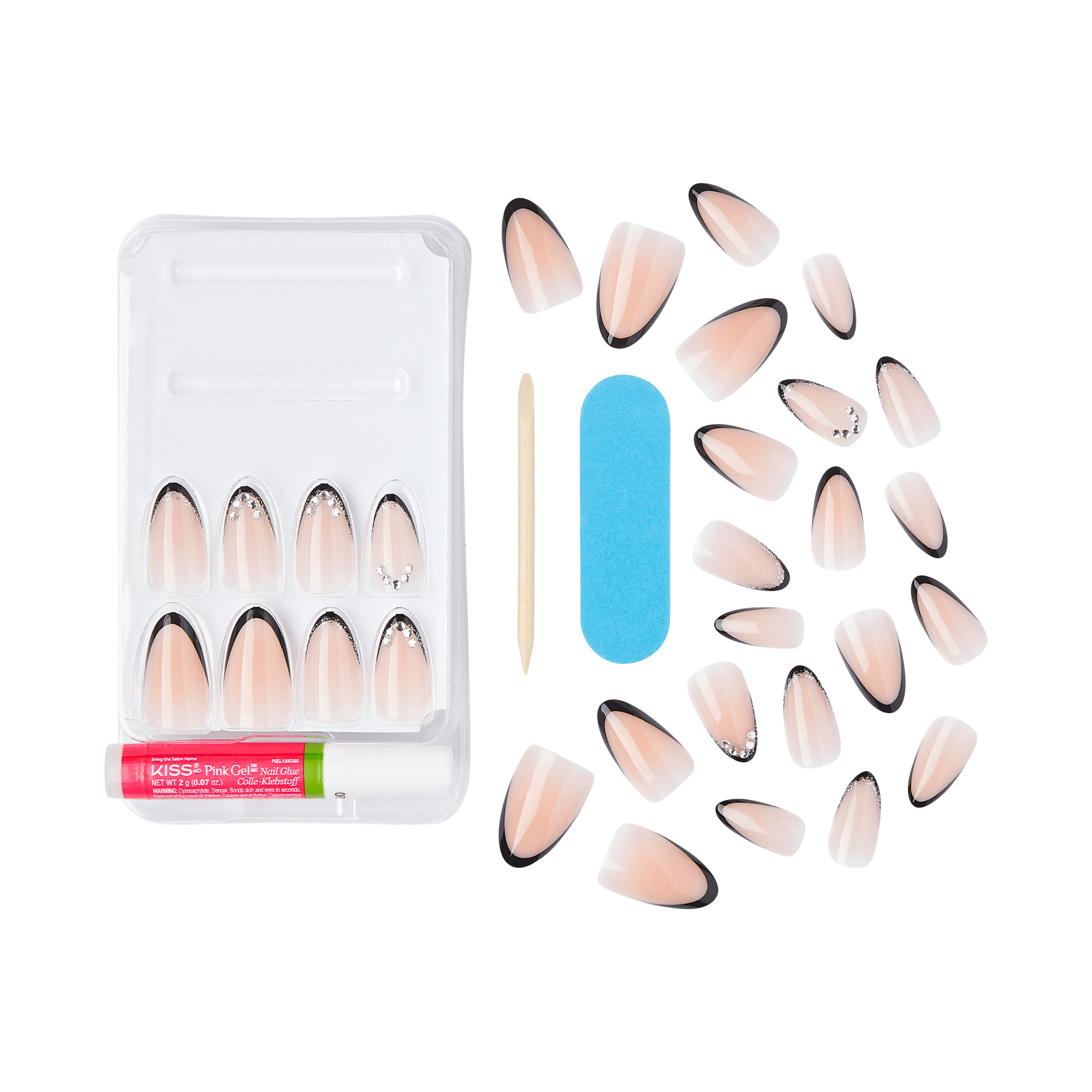 KISS Masterpice Press On Glue Nails - Perfection