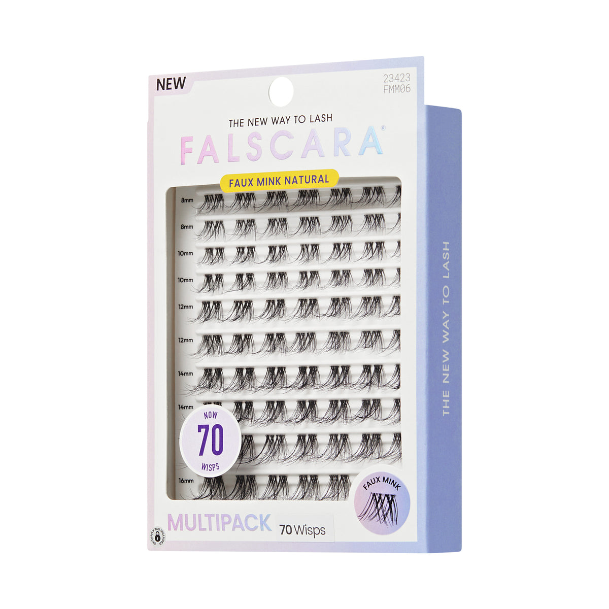 Falscara Faux Mink Natural Mega Multipack | DIY False Lash Extensions, Cluster Lash, Wispy Lashes, 70 Wisps, 8mm-16mm