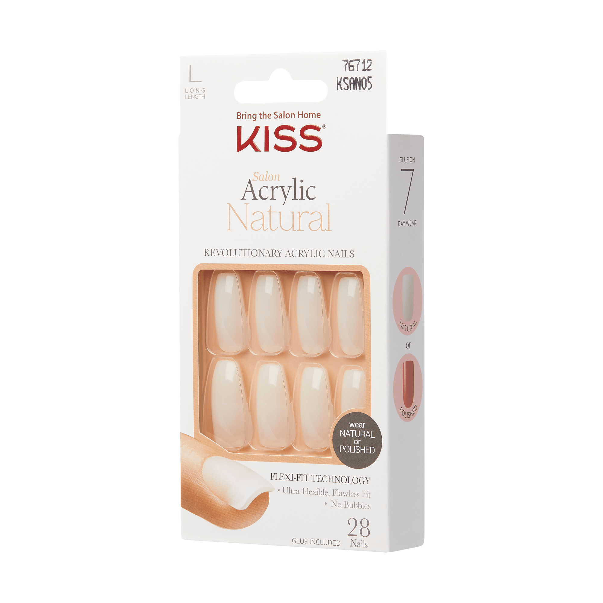 KISS Salon Acrylic Natural Press On Glue Nails - Strong Enough