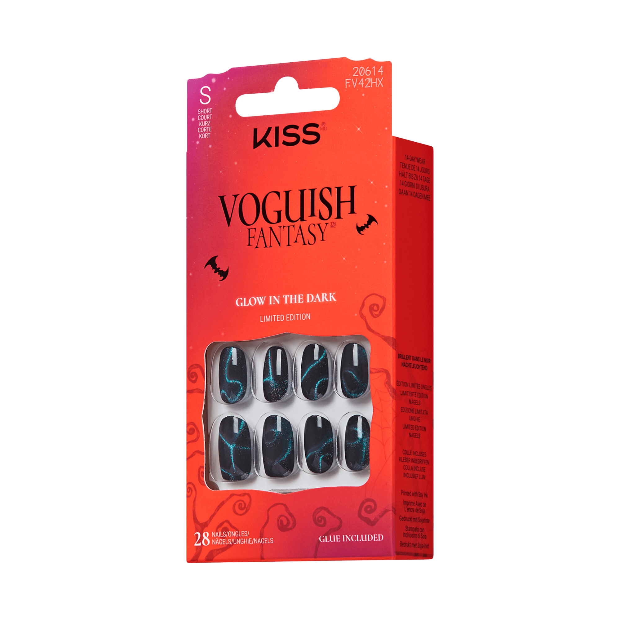 KISS Voguish Fantasy Halloween Press On Glue Nails - Be Scary
