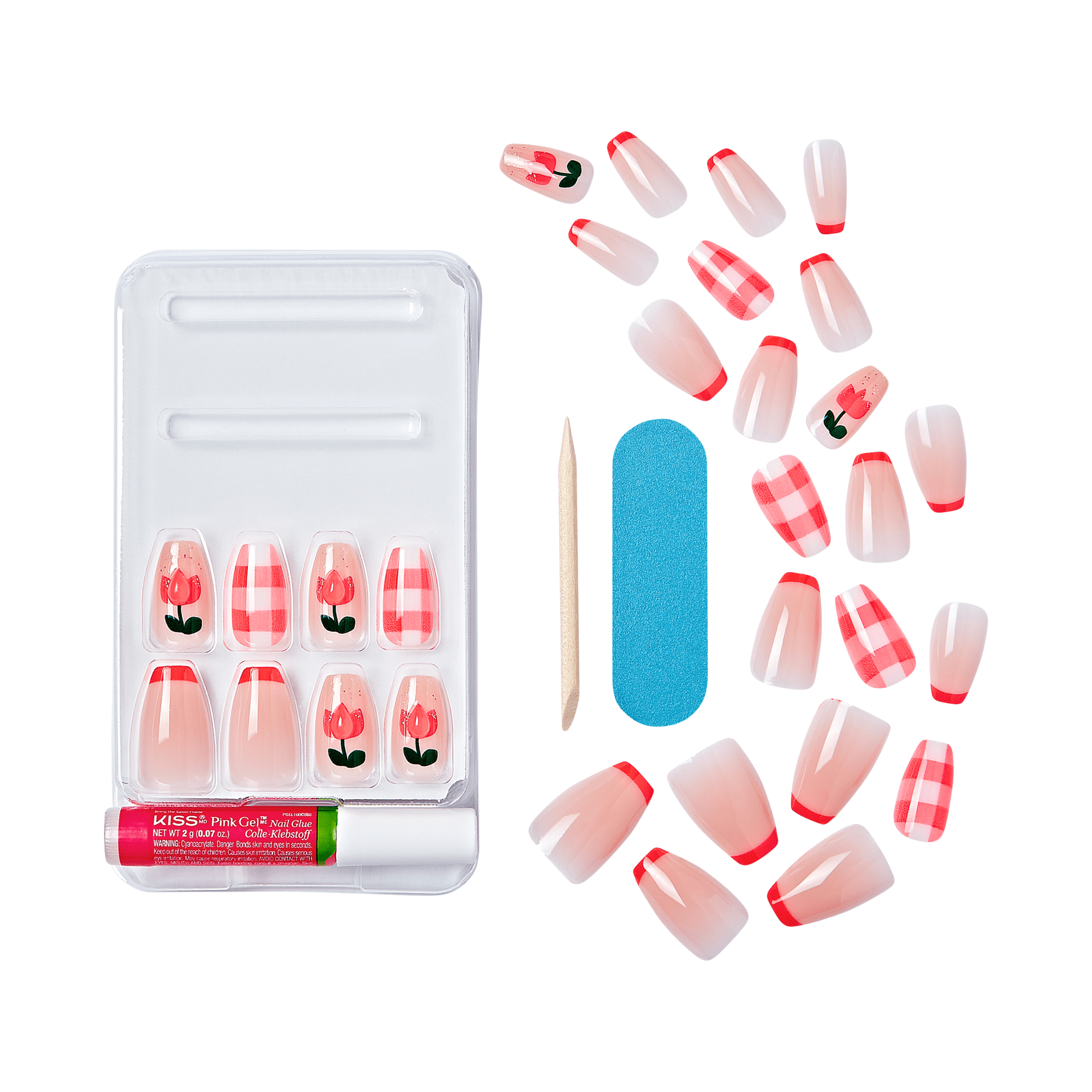 KISS Gel Fantasy Allure Press On Glue Nails - All Yours