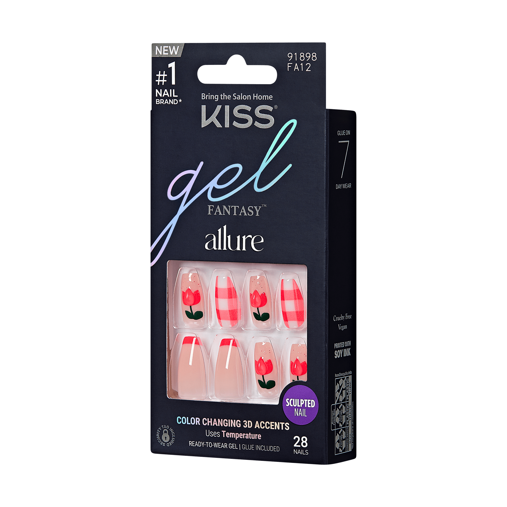 KISS Gel Fantasy Allure Press On Glue Nails - All Yours