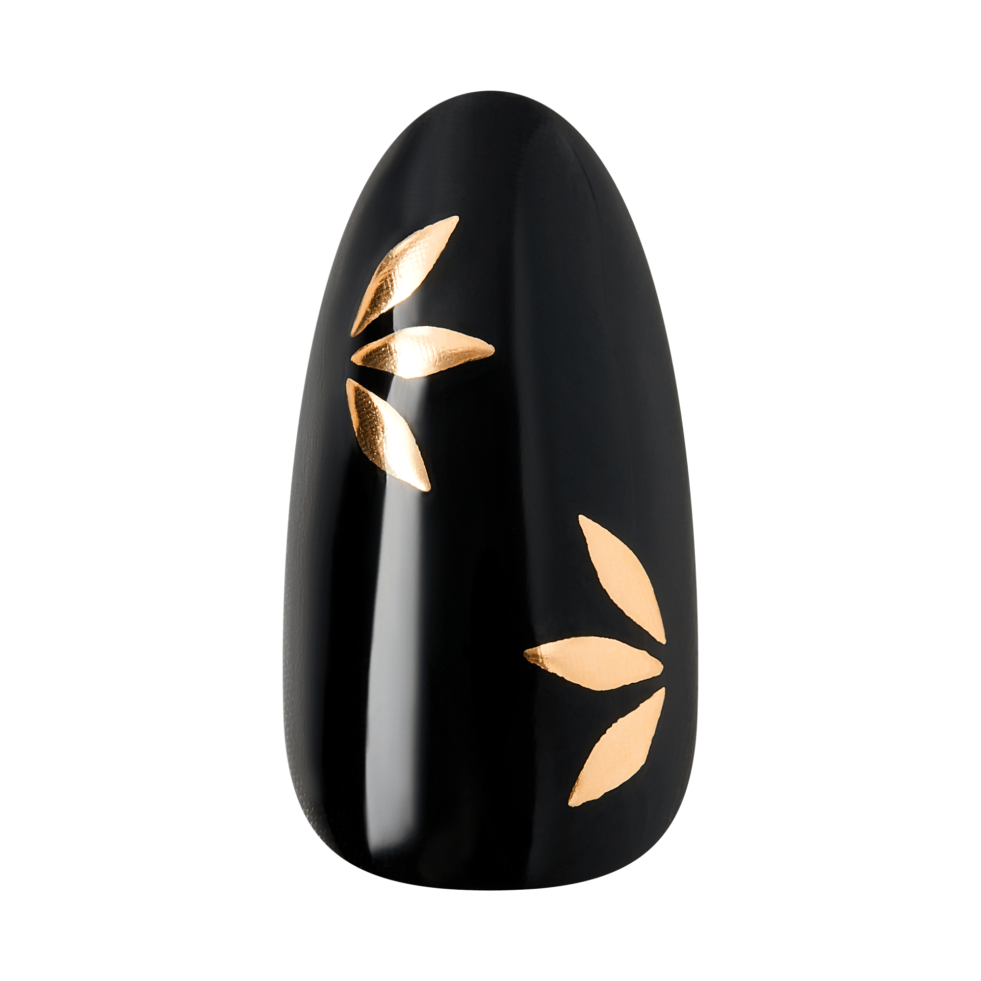 Kiss Haunt Halloween Press On Fake Glue Nails - Drop Dead Gorgeous | French Design, Black & Red, Medium, Almond, Glow In The Dark