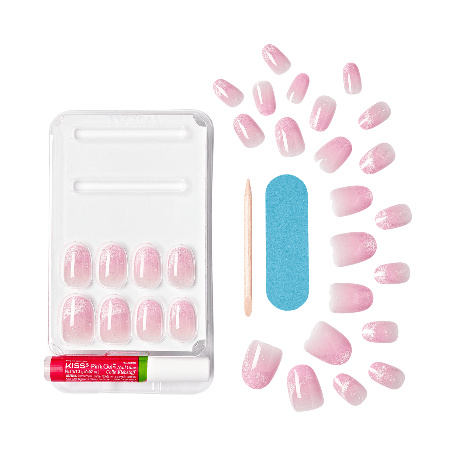 KISS Gel Fantasy Dreamdust Press On Glue Nails - Future Love