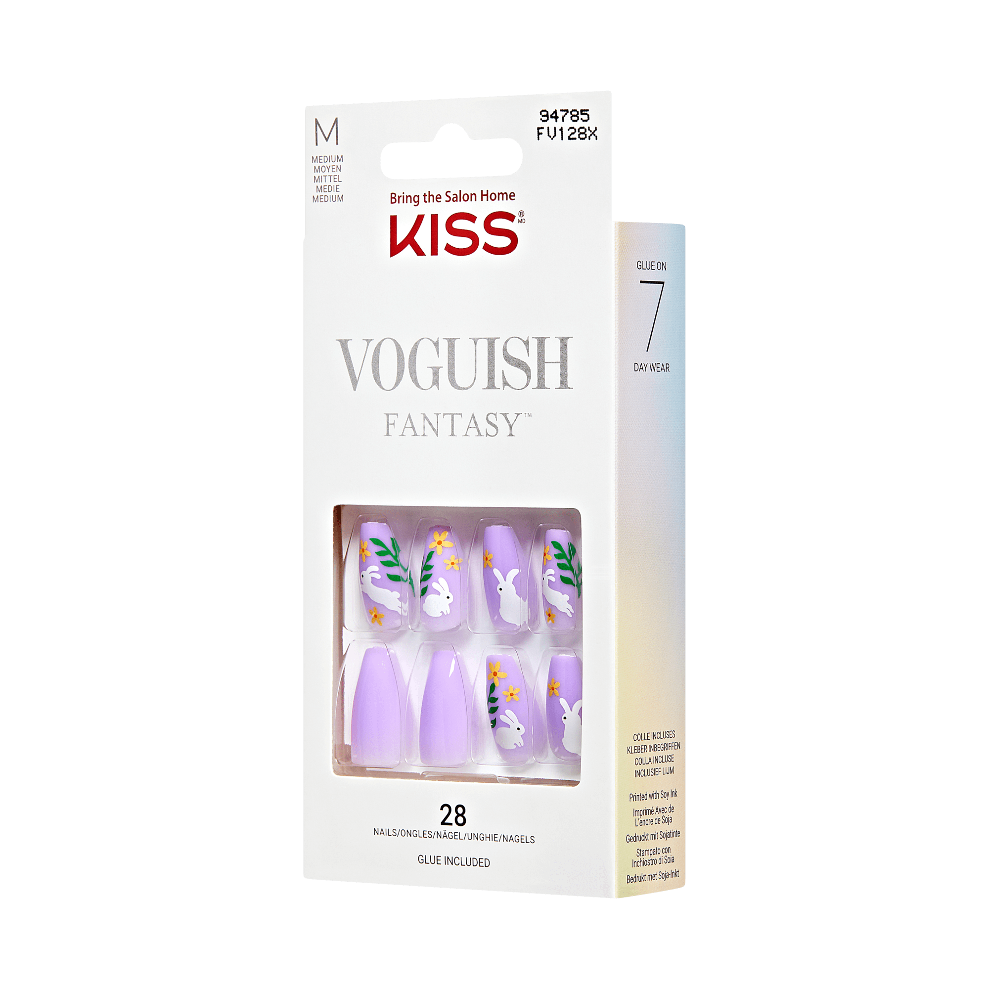 KISS Voguish Fantasy Press On Glue Nails - Delights