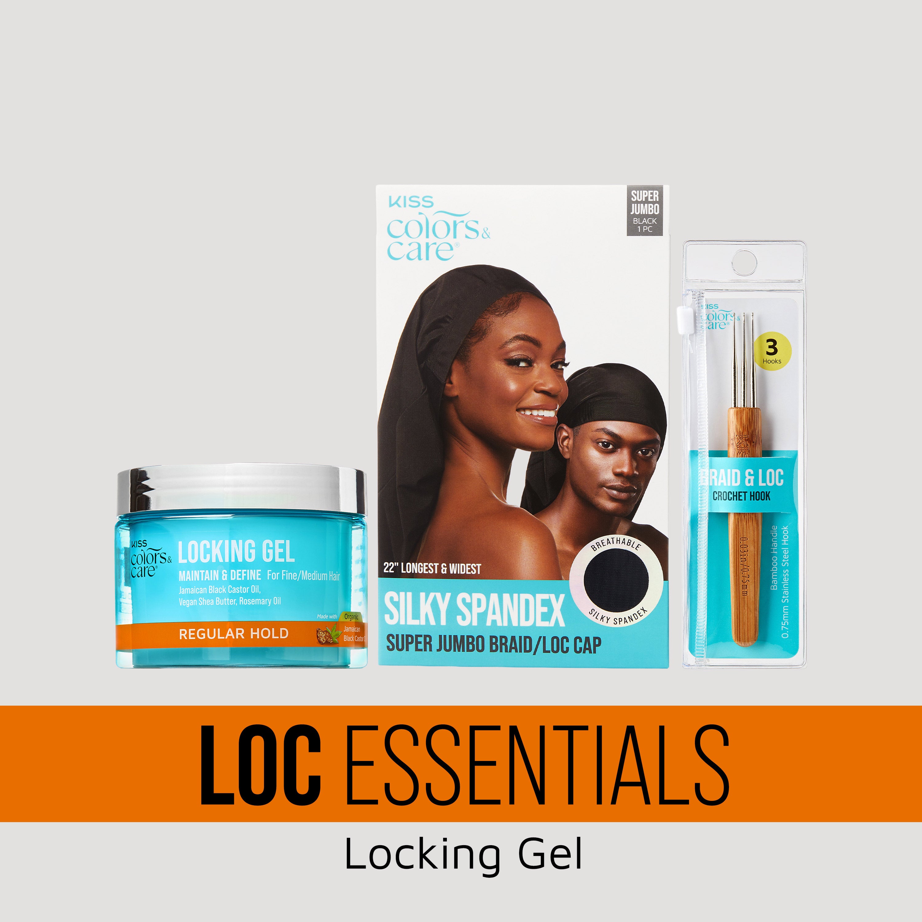 KISS Colors & Care Loc Essentials Bundle - Locking Gel