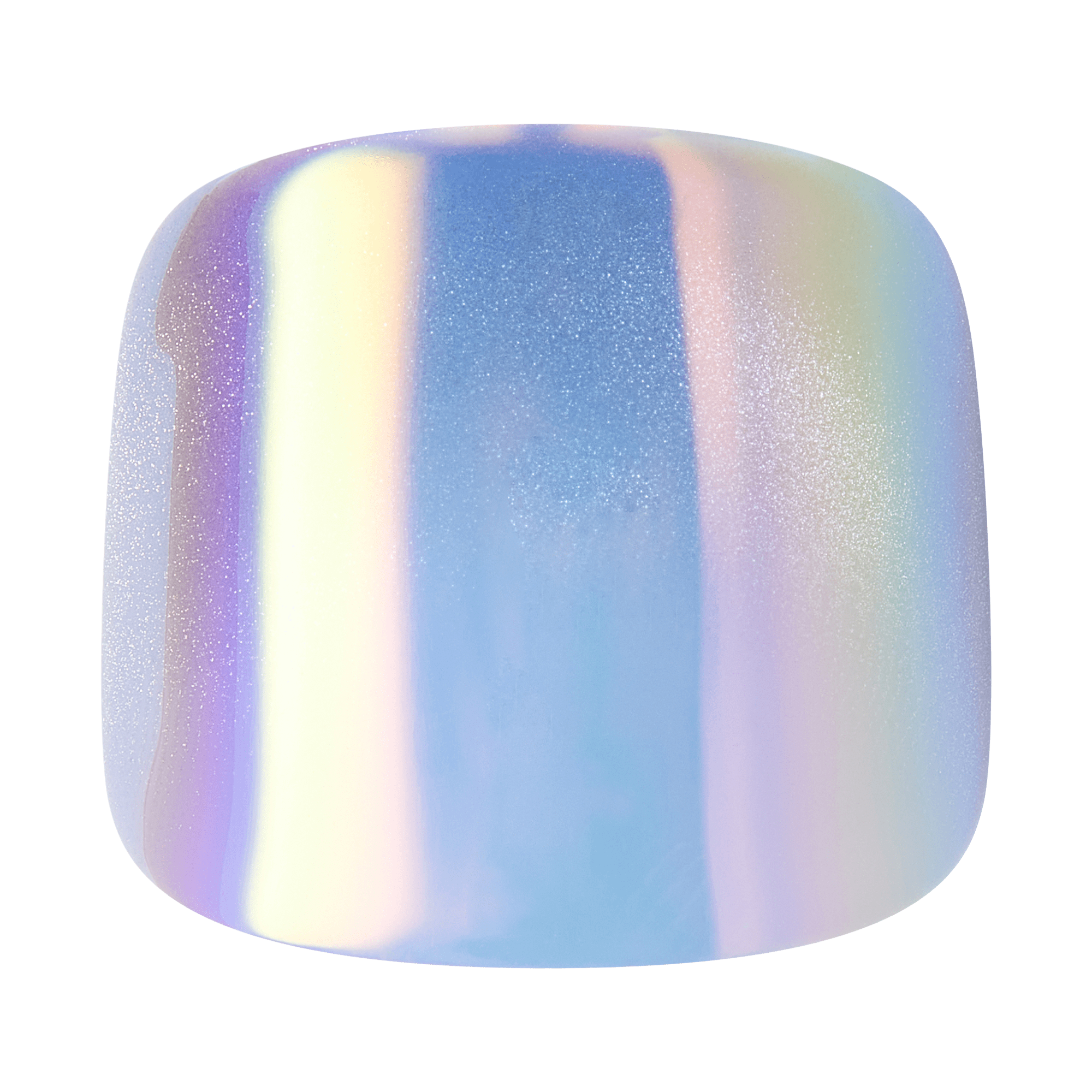iridescent nail chip on a transparent background