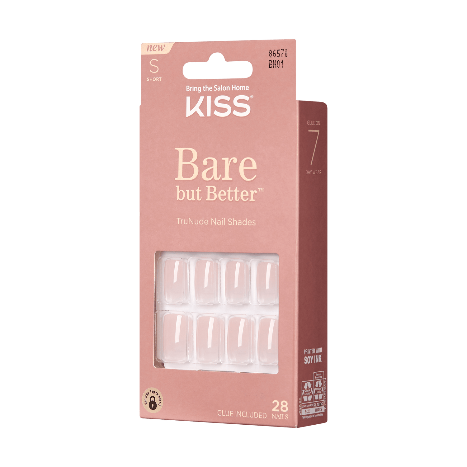 KISS Bare but Better Press On Glue Nails - Nudies