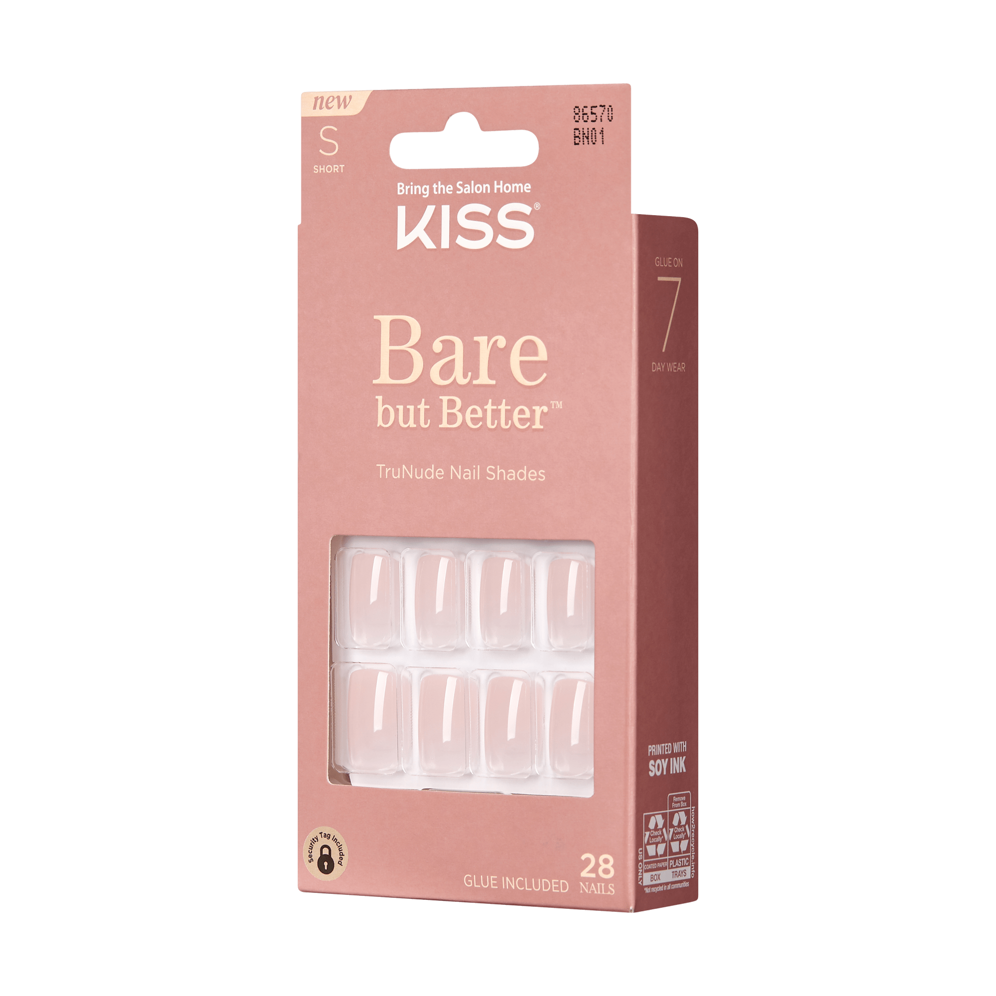 KISS Bare but Better Press On Glue Nails - Nudies