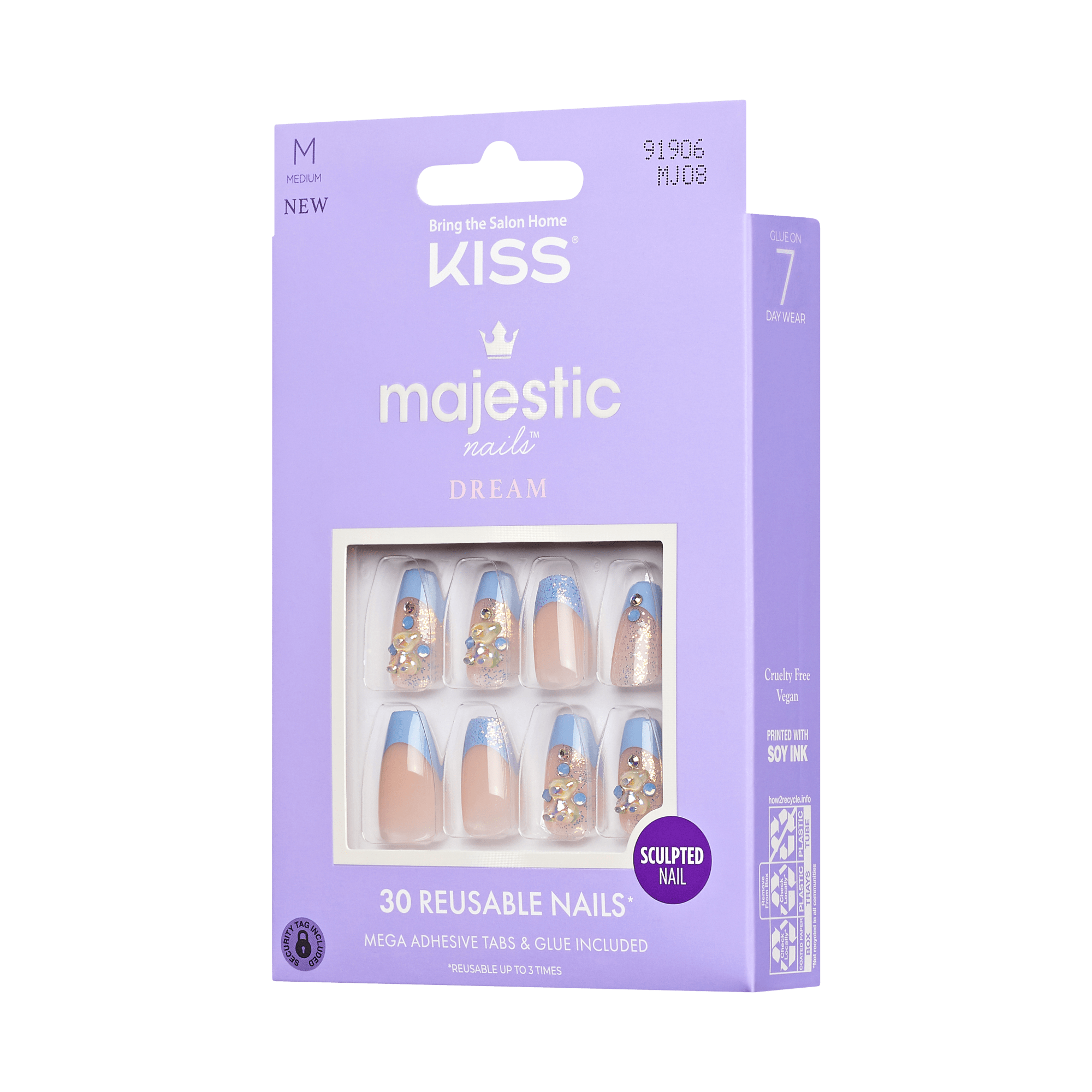 KISS Majestic Dream Press On Glue Nails - The Queen