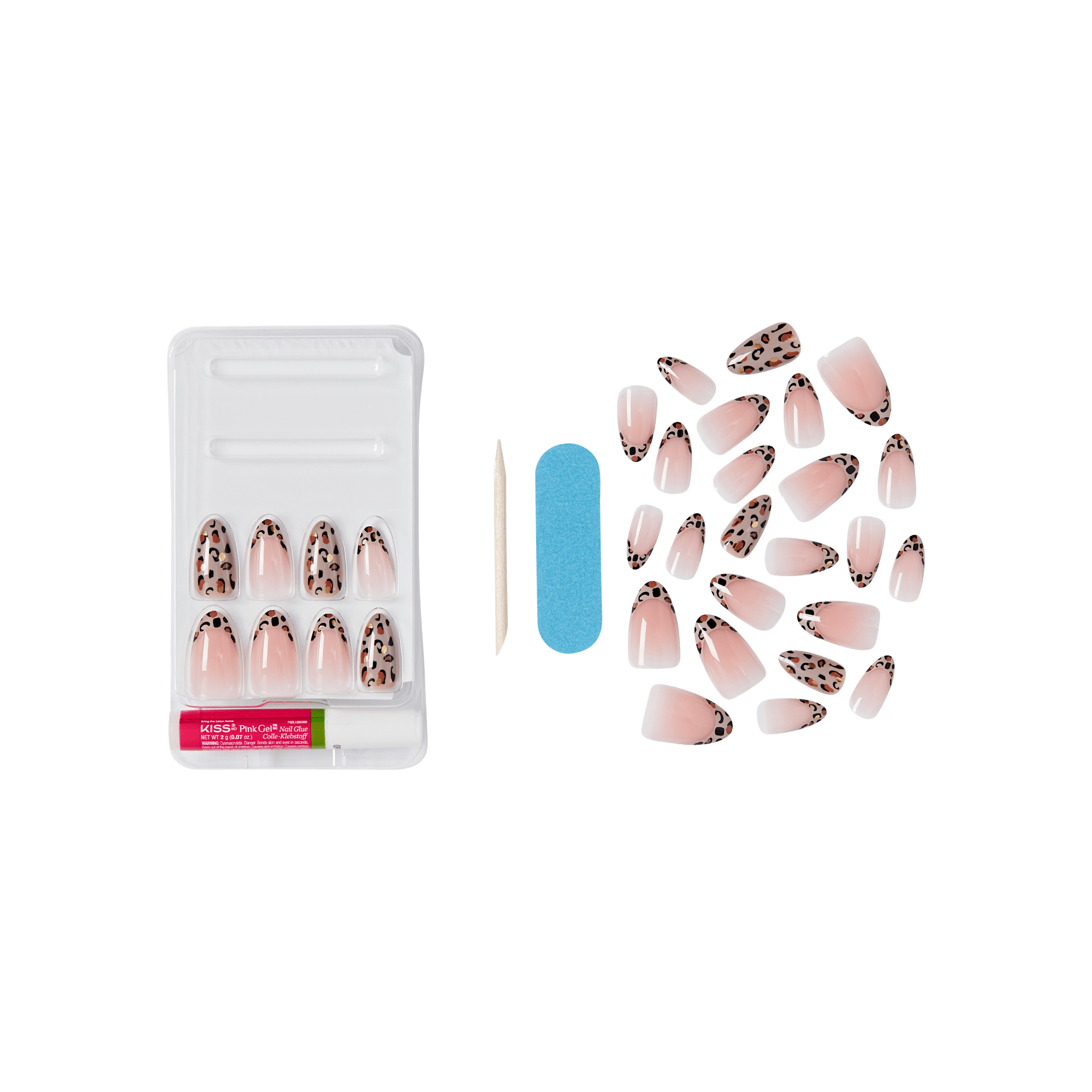 KISS Voguish Fantasy Press On Glue Nails - One Day