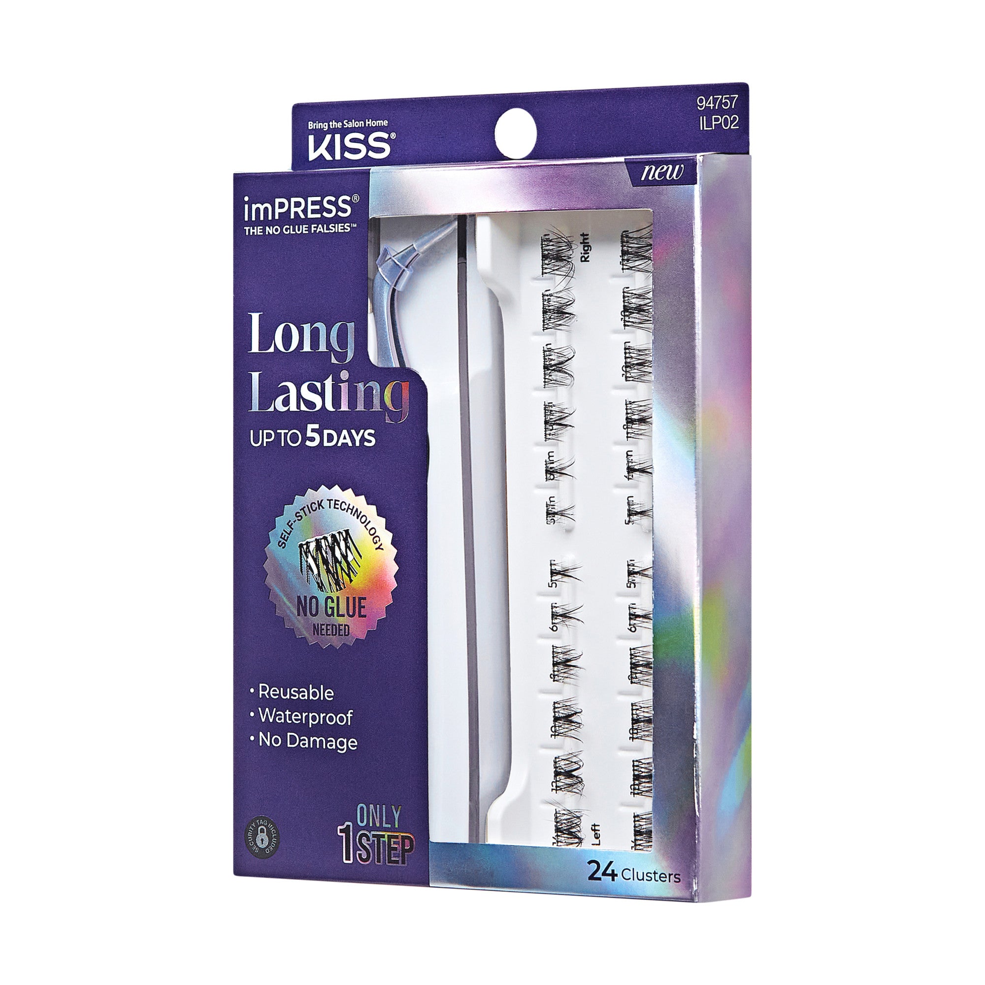 Impress Falsies Long Lasting Self Adhesive Eyelashes – Demi Edgy
