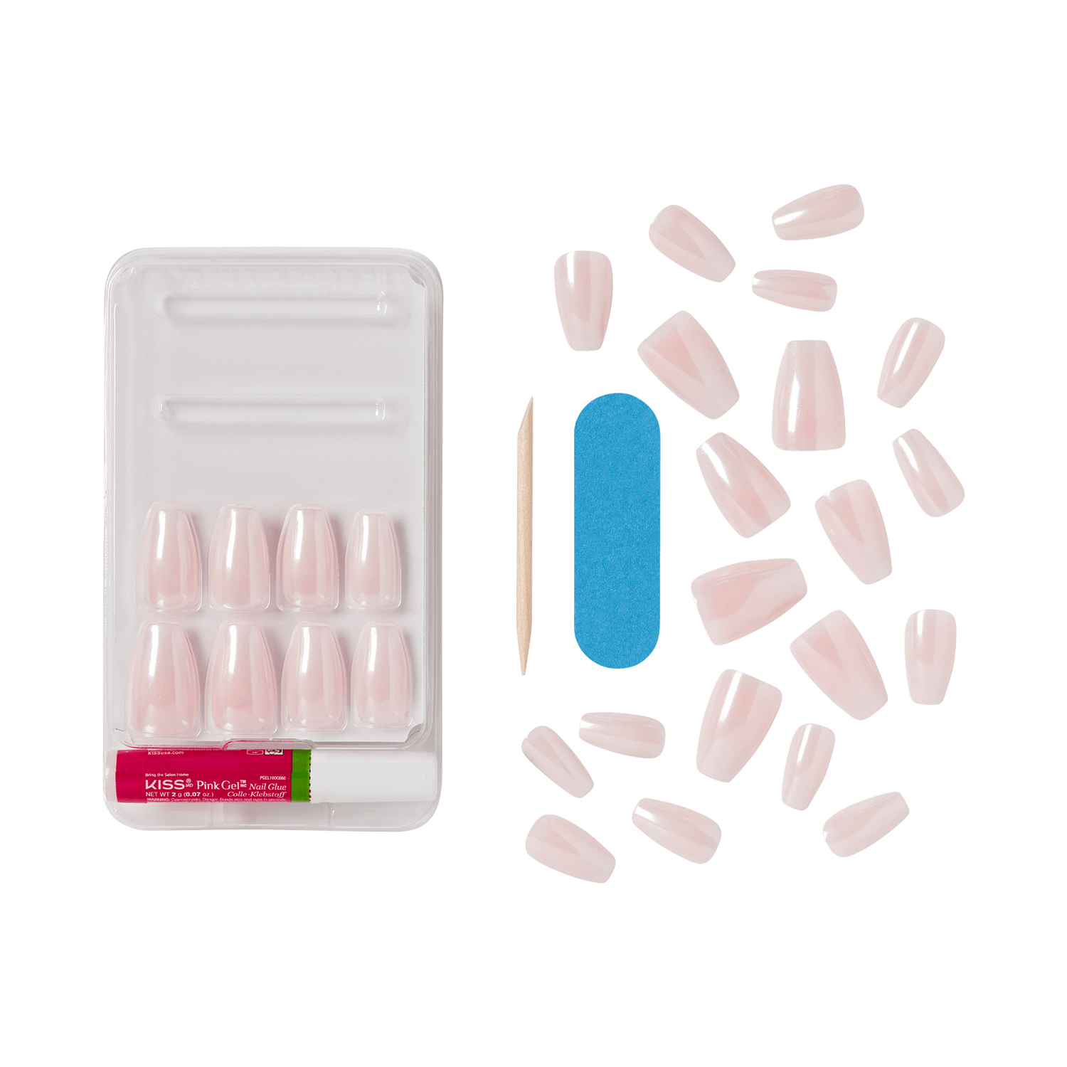 KISS My Perfect French Press On Glue Nails - Breeze On