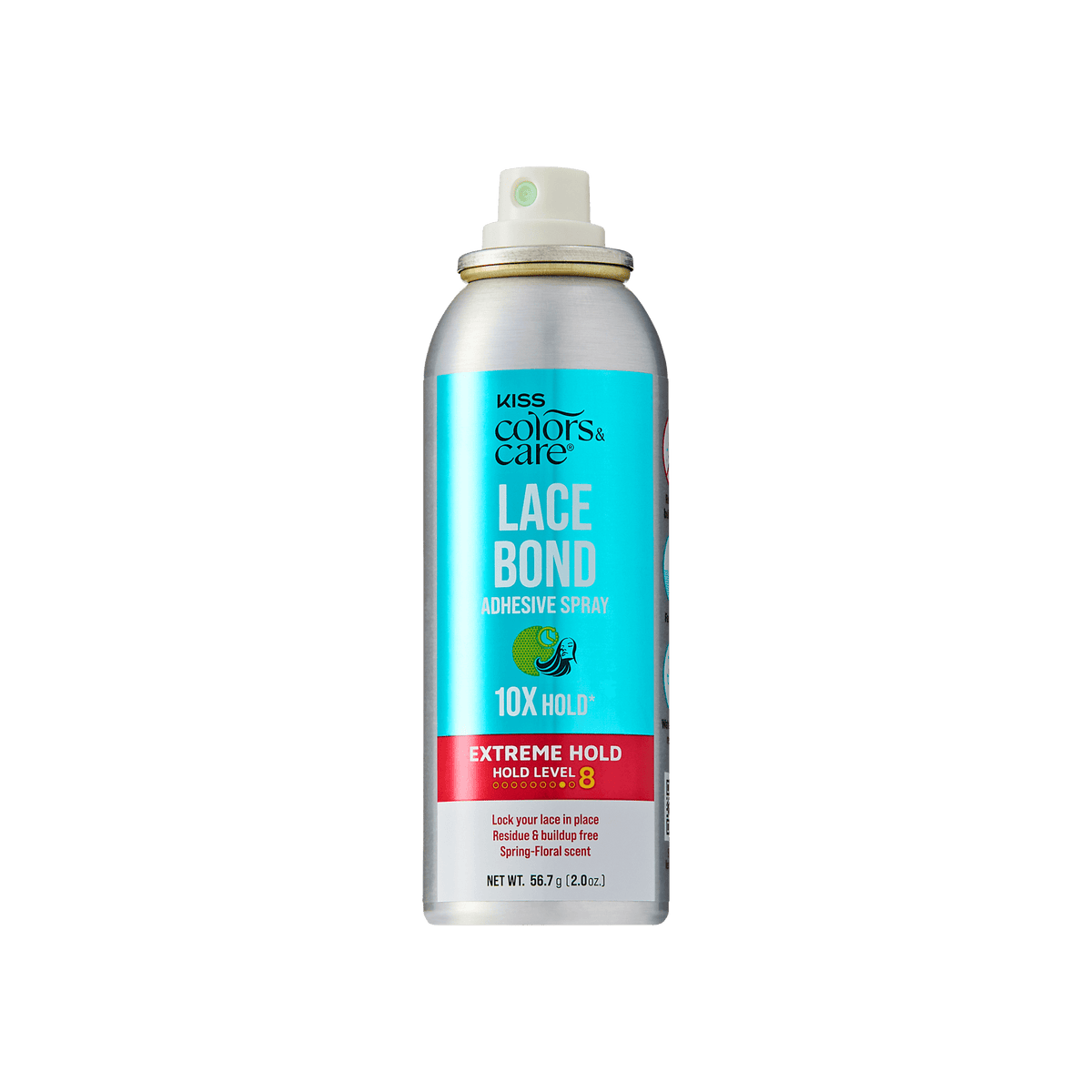 Kiss Colors & Care Lace Bond Spray | Extreme Hold, Wig Adhesive Spray, Wig Glue, Travel Size, 2 oz, Hair Care