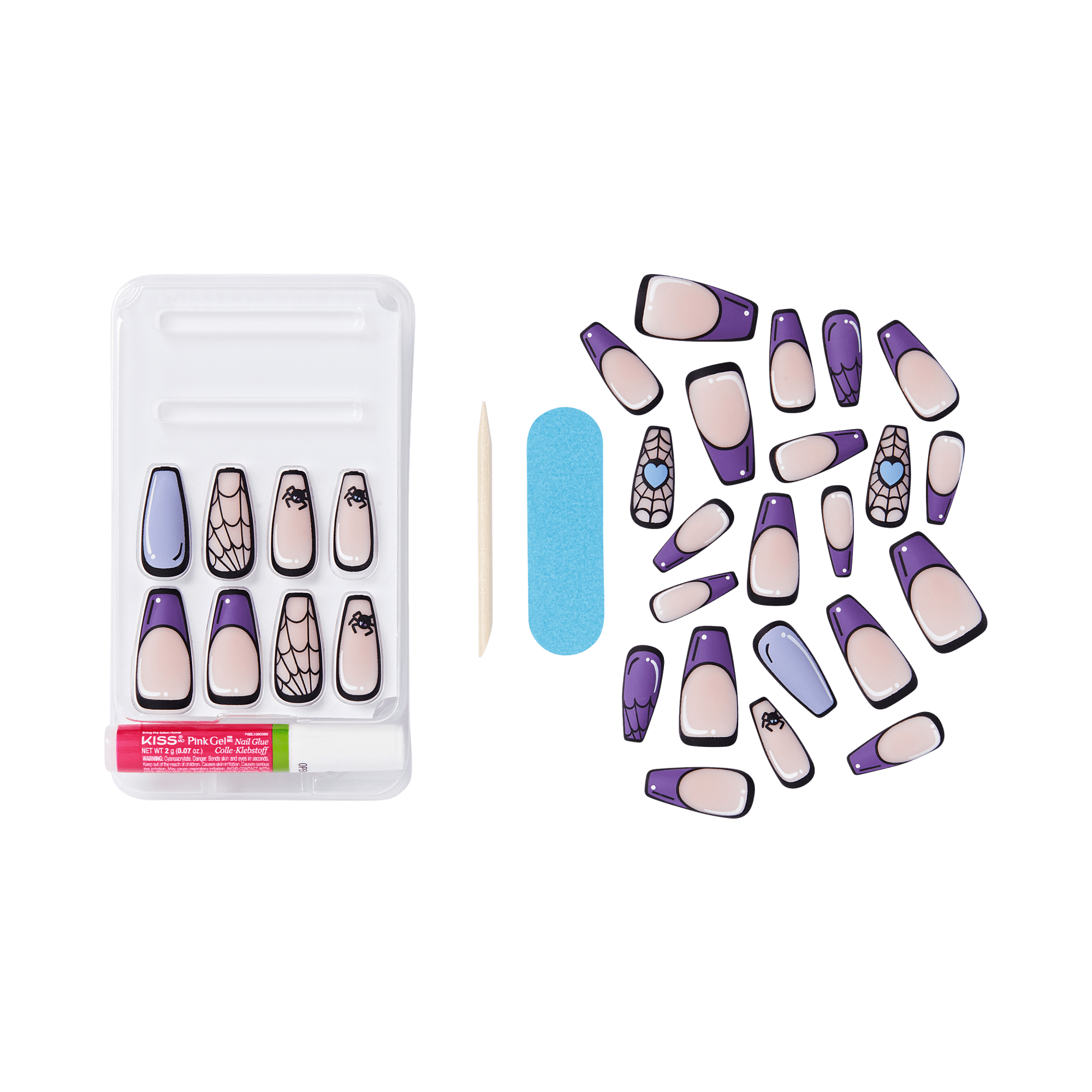 KISS Voguish Fantasy Halloween Press On Glue Nails - Moonlit Magic