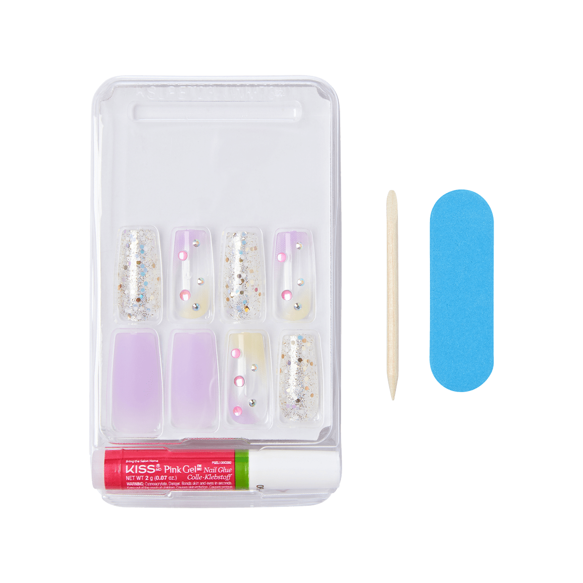 KISS Gel Fantasy Jelly Press-On Nails - Jell Yella