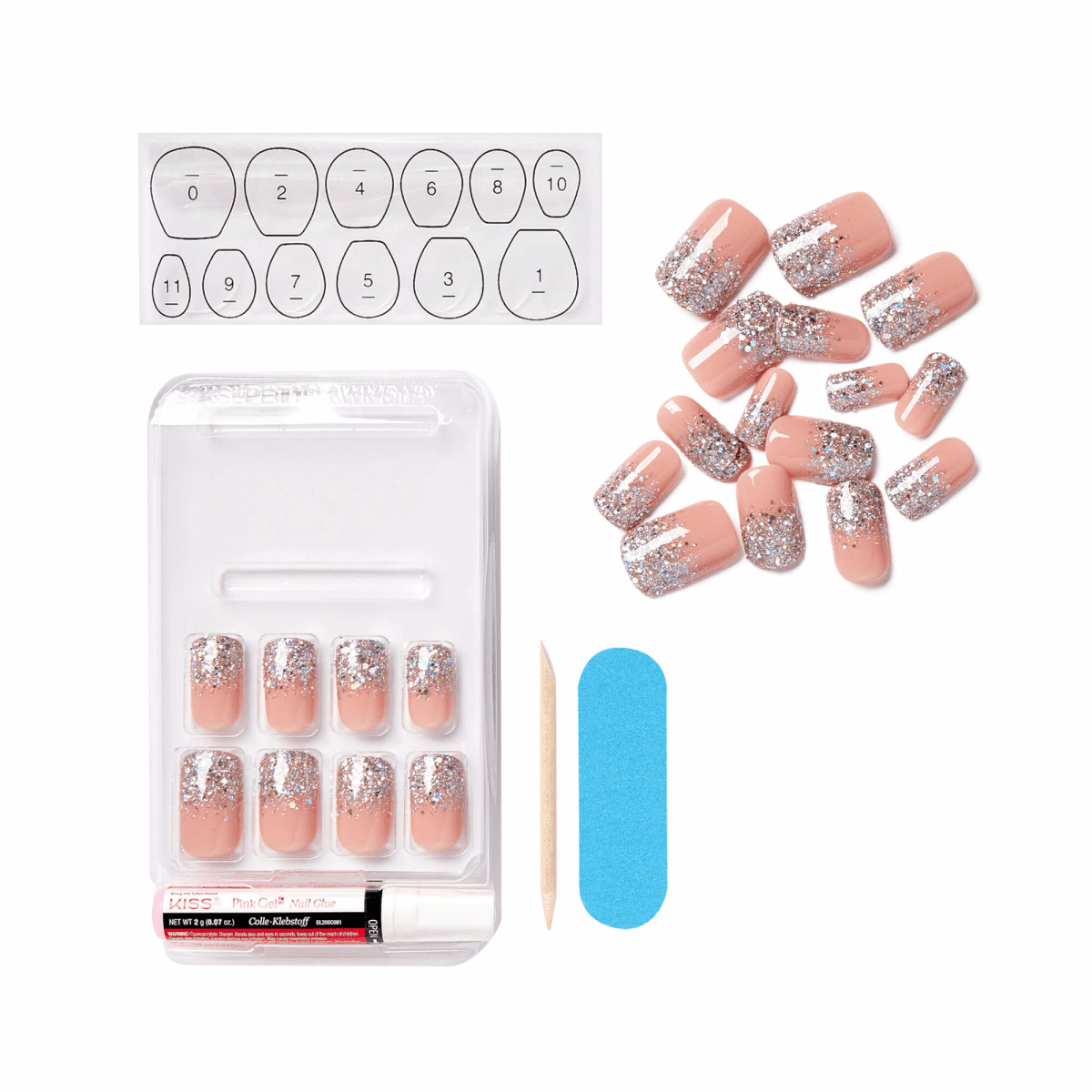 KISS Gel Fantasy Ready to Wear Gel Nails - Warning Sign