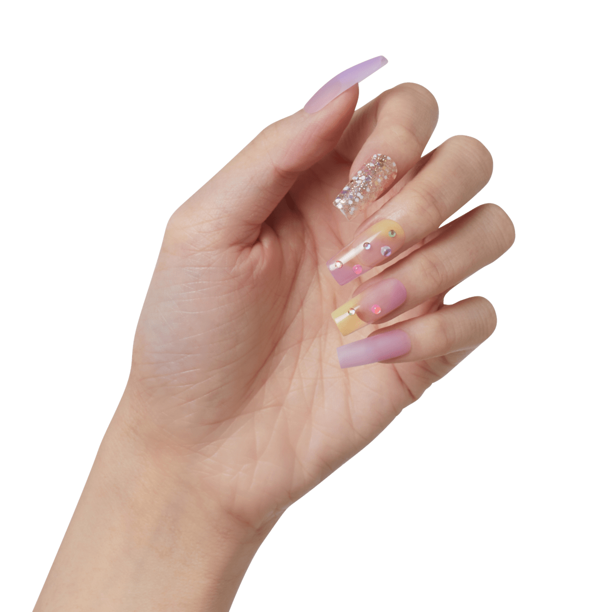 KISS Gel Fantasy Jelly Press-On Nails - Jell Yella