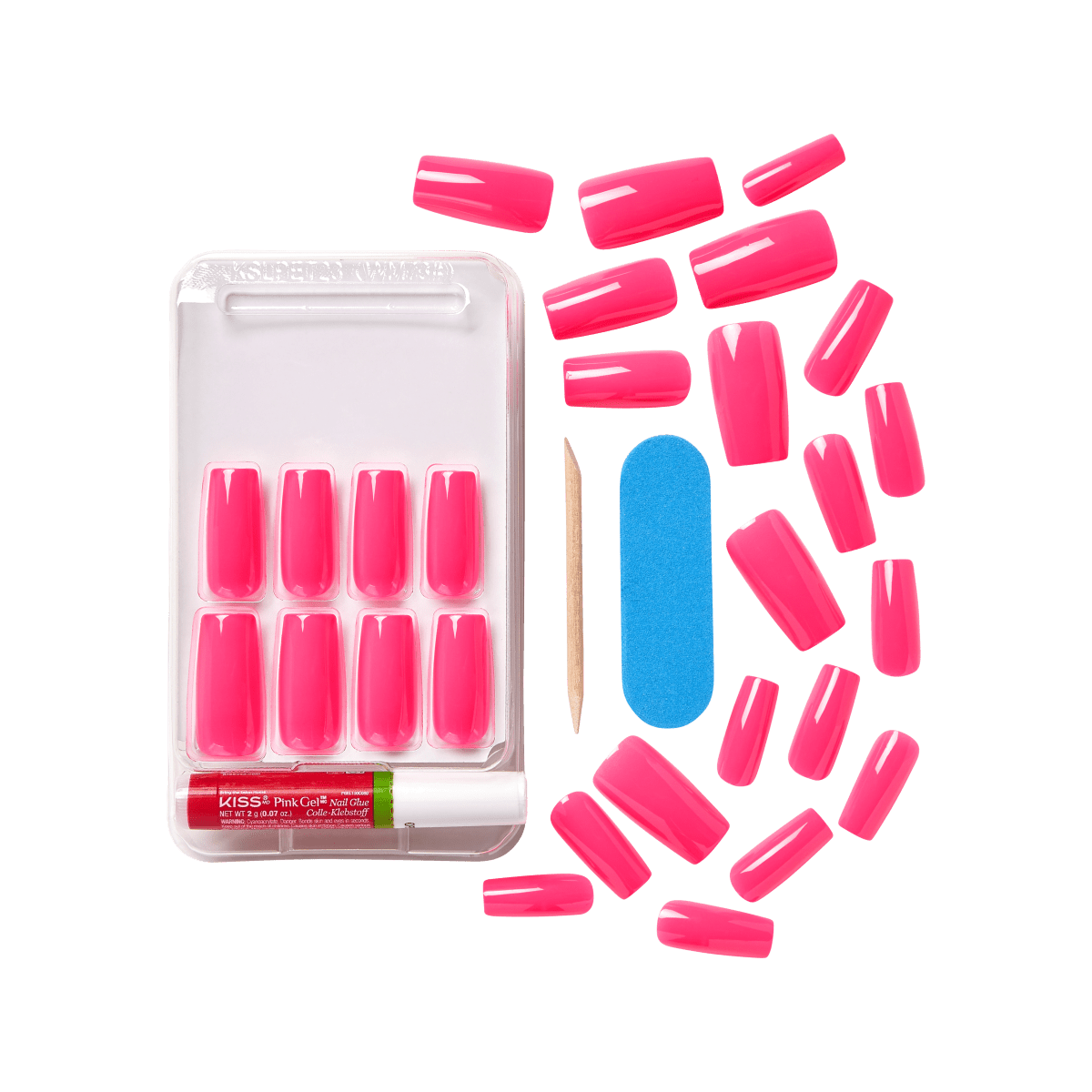 KISS Gel Fantasy Sculpted Nails - Party Pink
