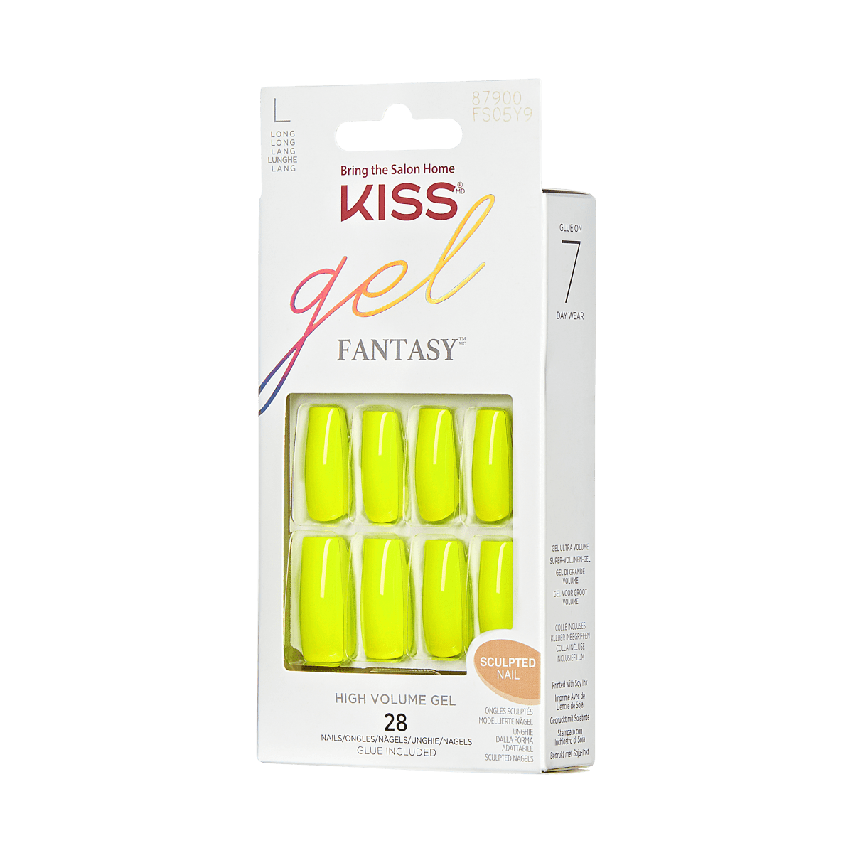 KISS Gel Fantasy Sculpted Nails - Cosmic Yellow