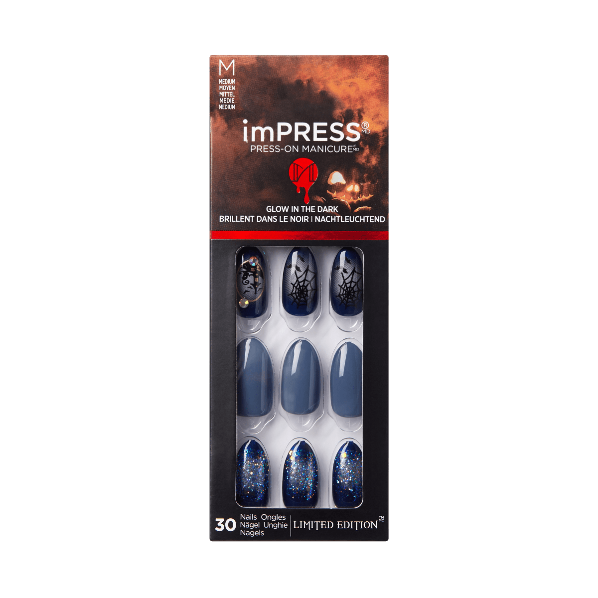 imPRESS Press-On Manicure Halloween Glow in the Dark - Hallow-queen