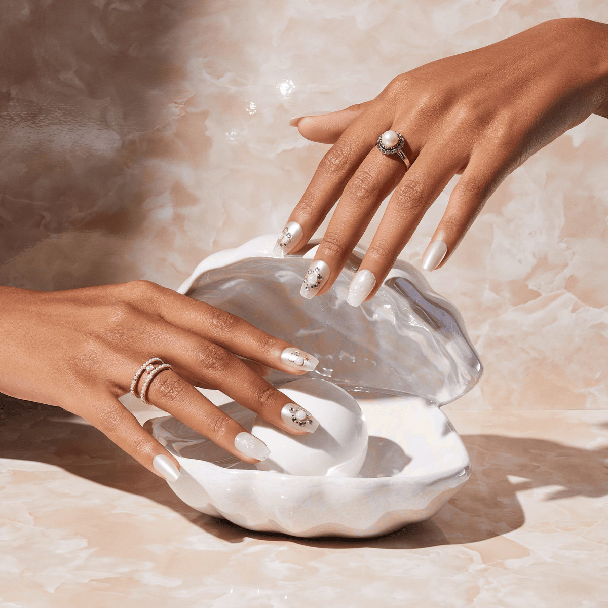 imPRESS Press-on Manicure Birthstone Collection - Pearl