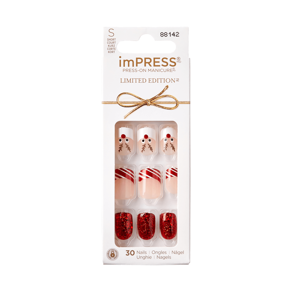 imPRESS Limited-Edition Holiday Press-On Nails - Oh, Deer