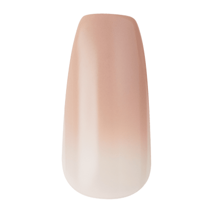 KISS Glam Fantasy, Press-On Nails, Hard To Forget, Beige, Long Coffin, 28ct