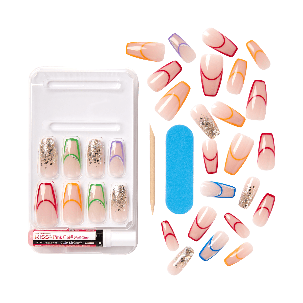 KISS Special Design Pride Nails - 7 Colors