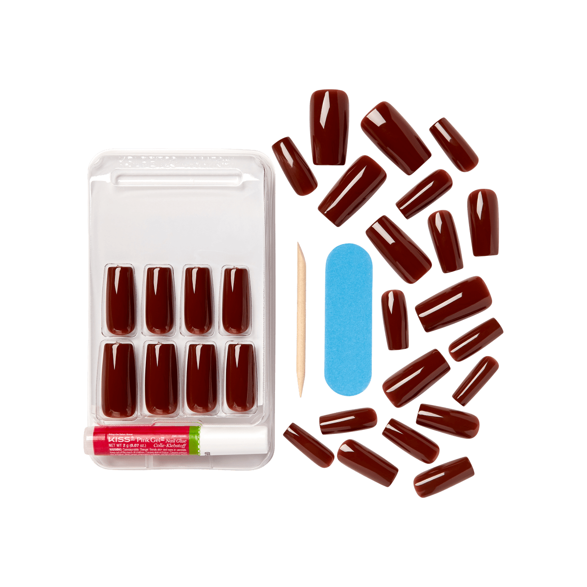 KISS Gel Fantasy Sculpted Nails - Black Cherry