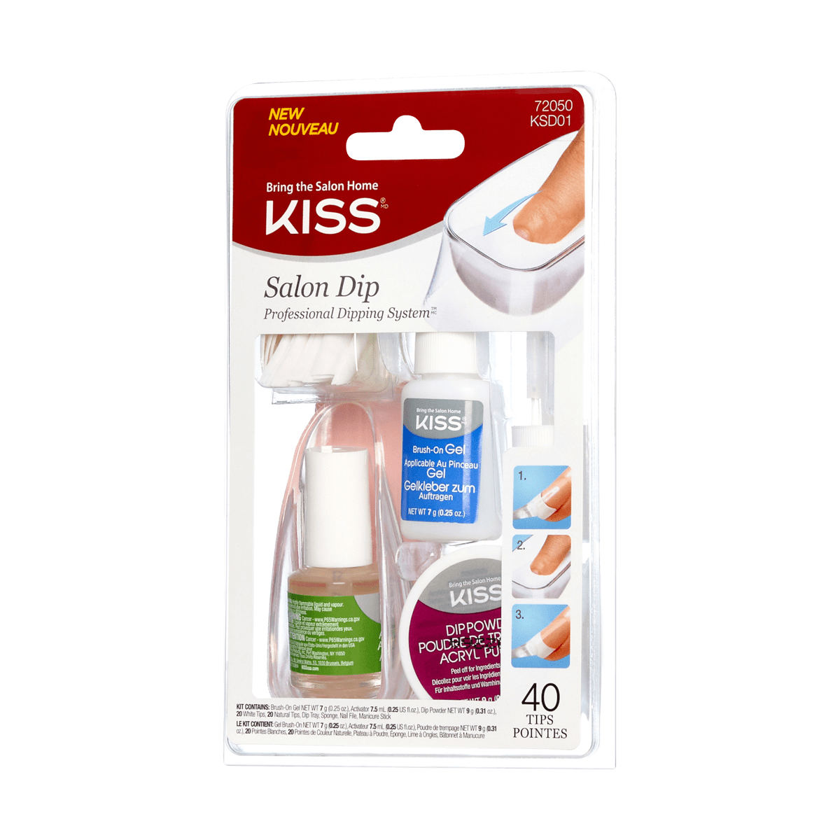 KISS Salon Dip, DIY dip powder nail kit professional dipping system
