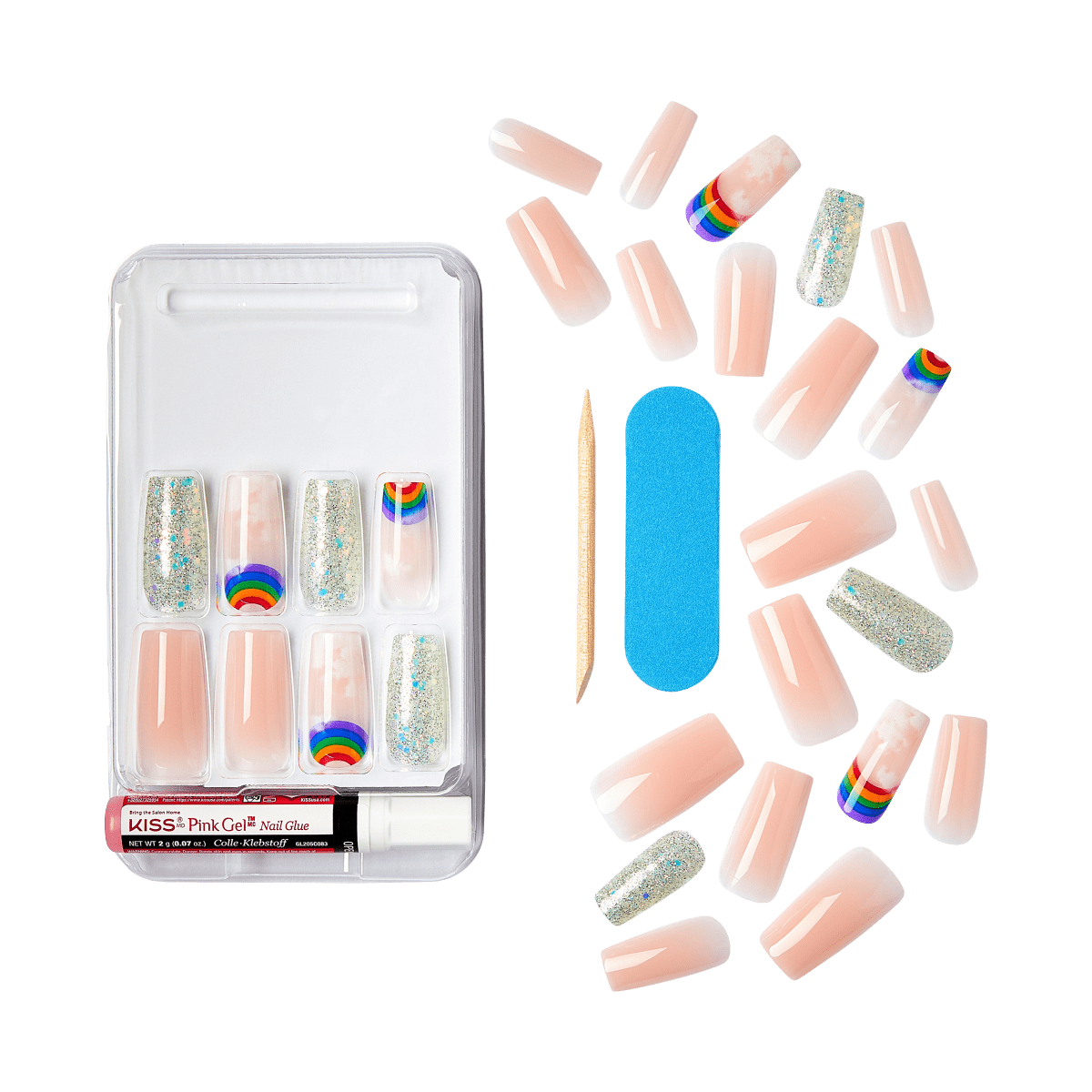 KISS Special Design Pride Nails - Rainbow Beam