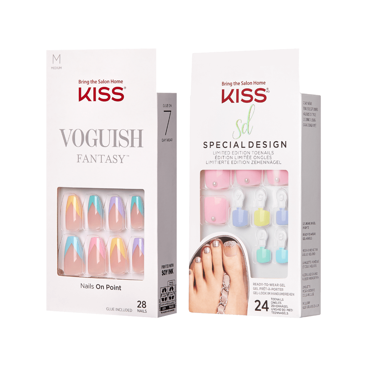 KISS Voguish Fantasy Manicure & Special Design Pedicure Set - Pastel Mate