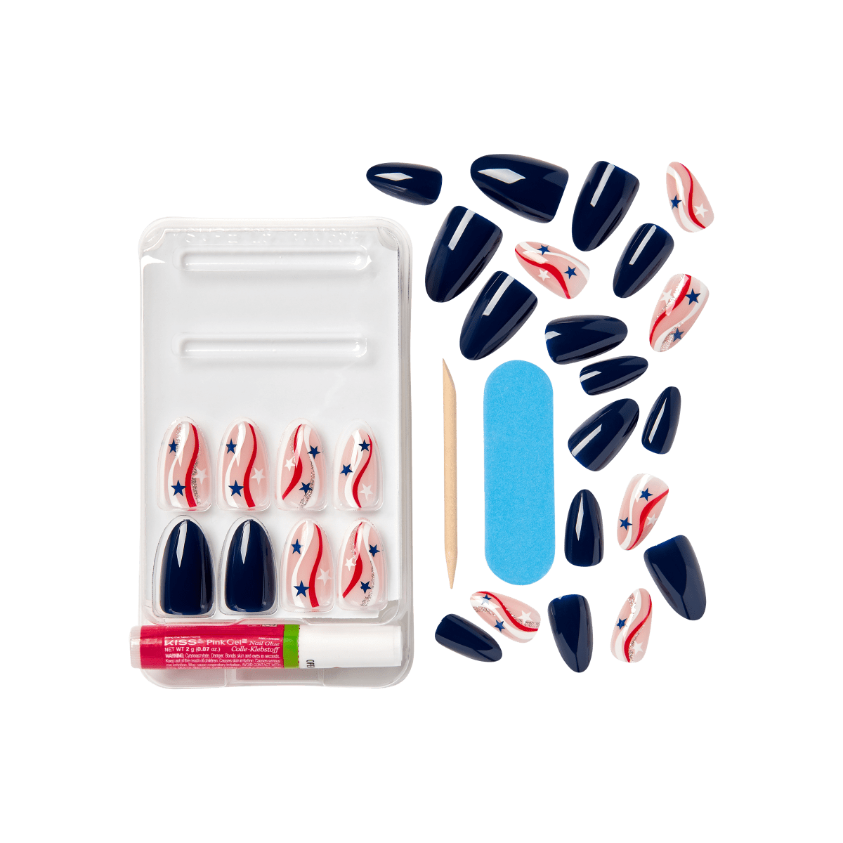 KISS Voguish Fantasy Patriotic Nails - Swag