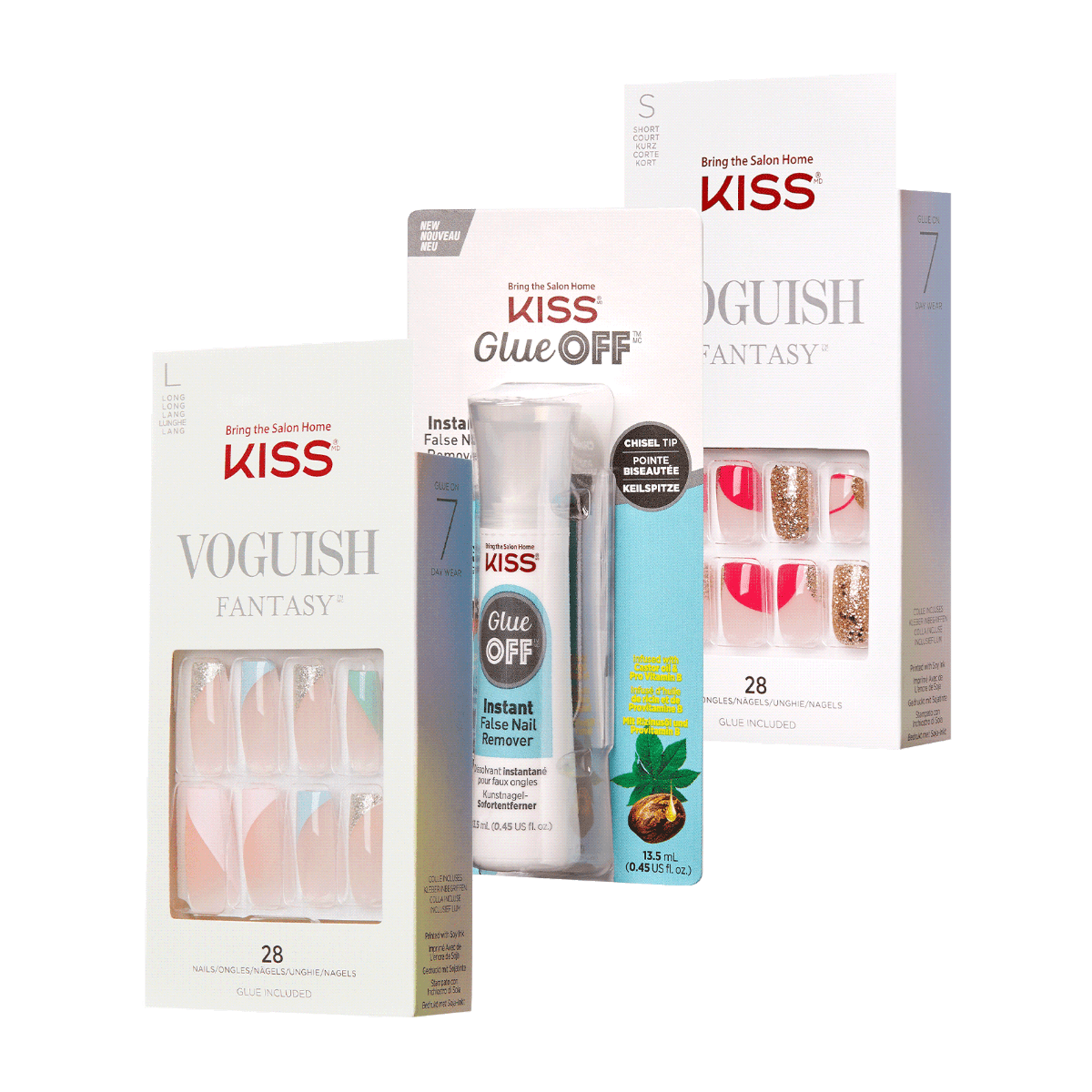 KISS Voguish Fantasy & Glue OFF Set - Avant-Garde