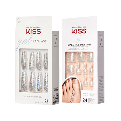 KISS Gel Fantasy Manicure &amp; Special Design Pedicure Set - Glam Mate