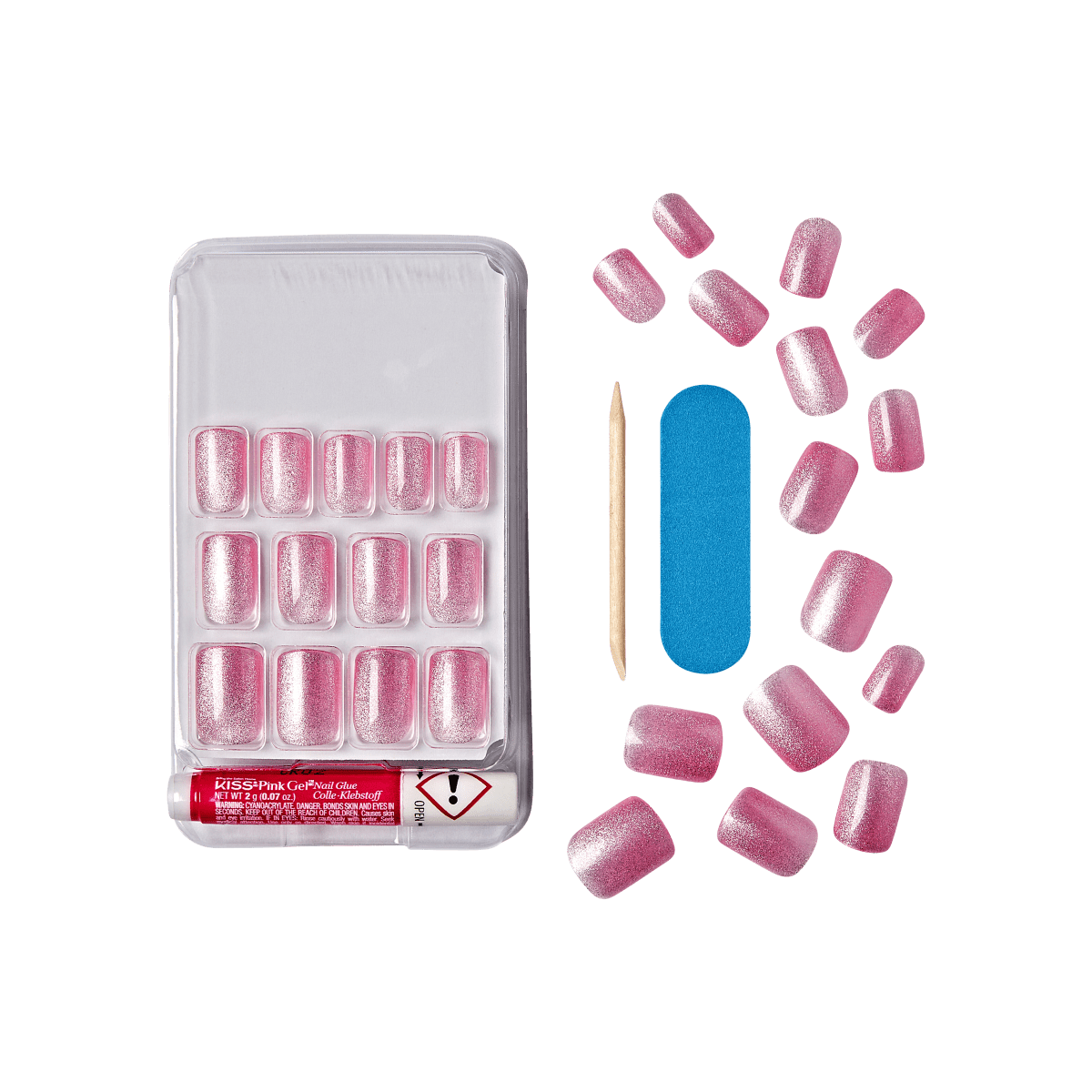 KISS Gel Fantasy Magnetic Nails - Pink Lemonade