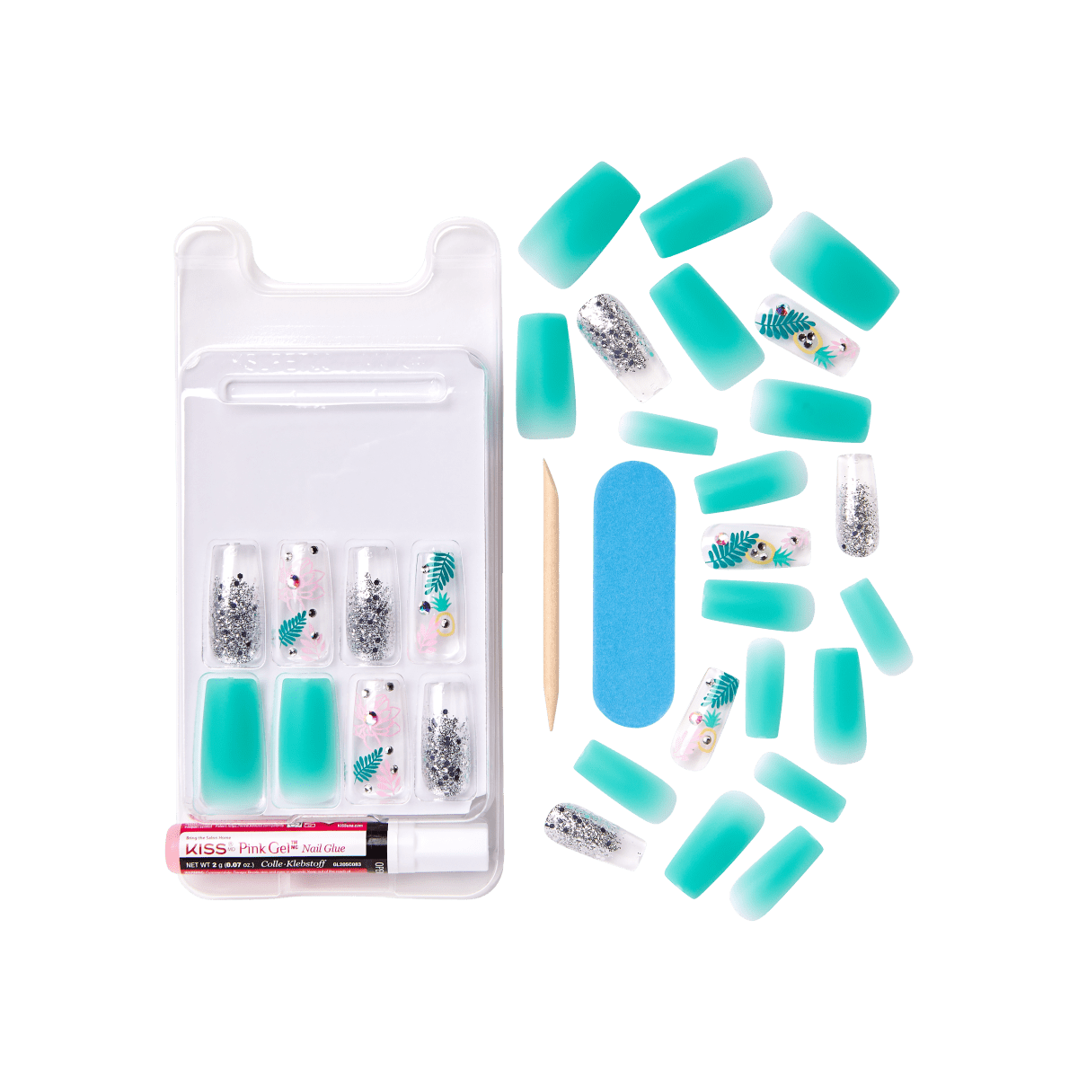 KISS Jelly Fantasy Nails - Tropical Flowers