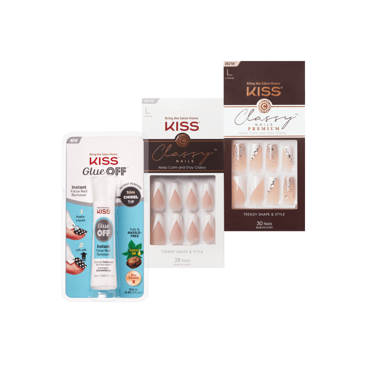 KISS Classy & Glue Off Set - Enduring Elegance