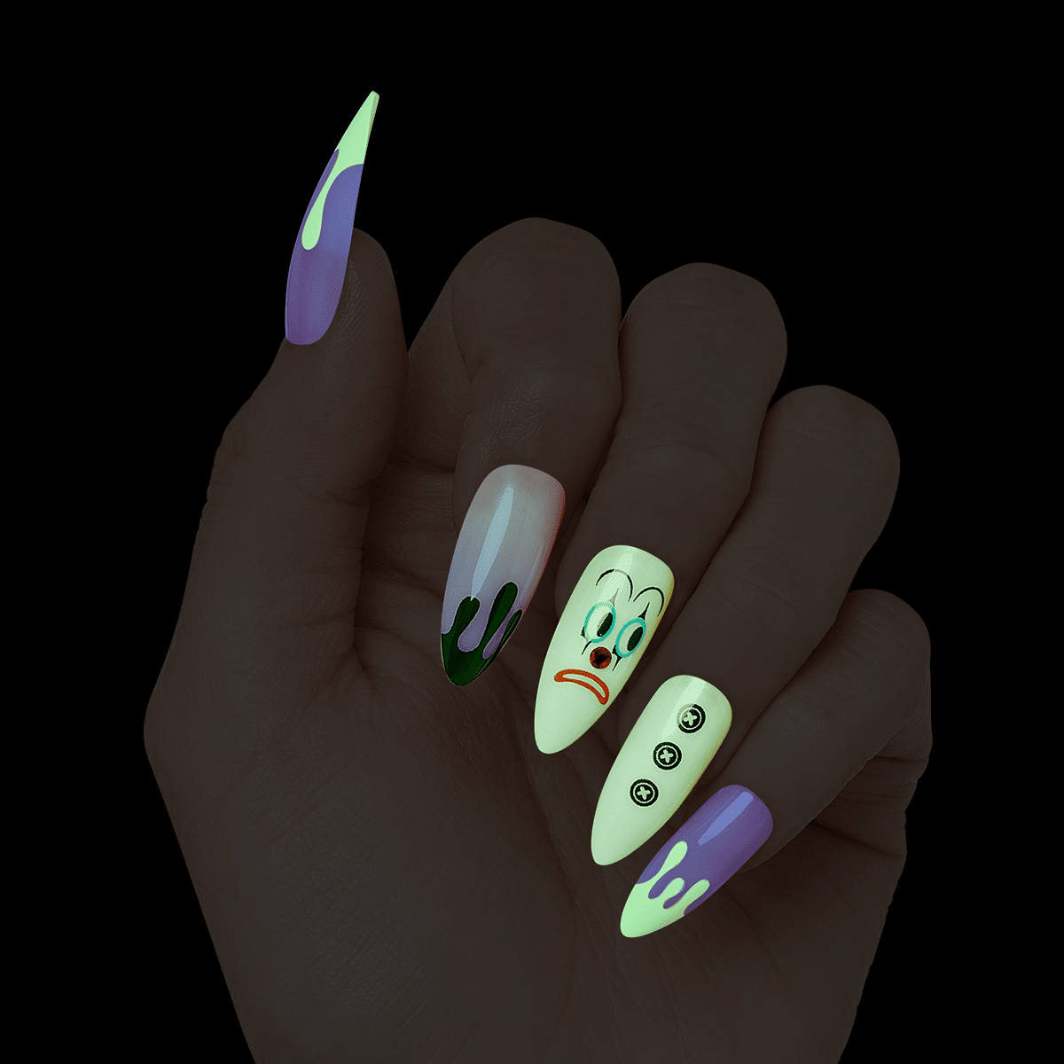 Salon Design Halloween Nails - Back to Skull