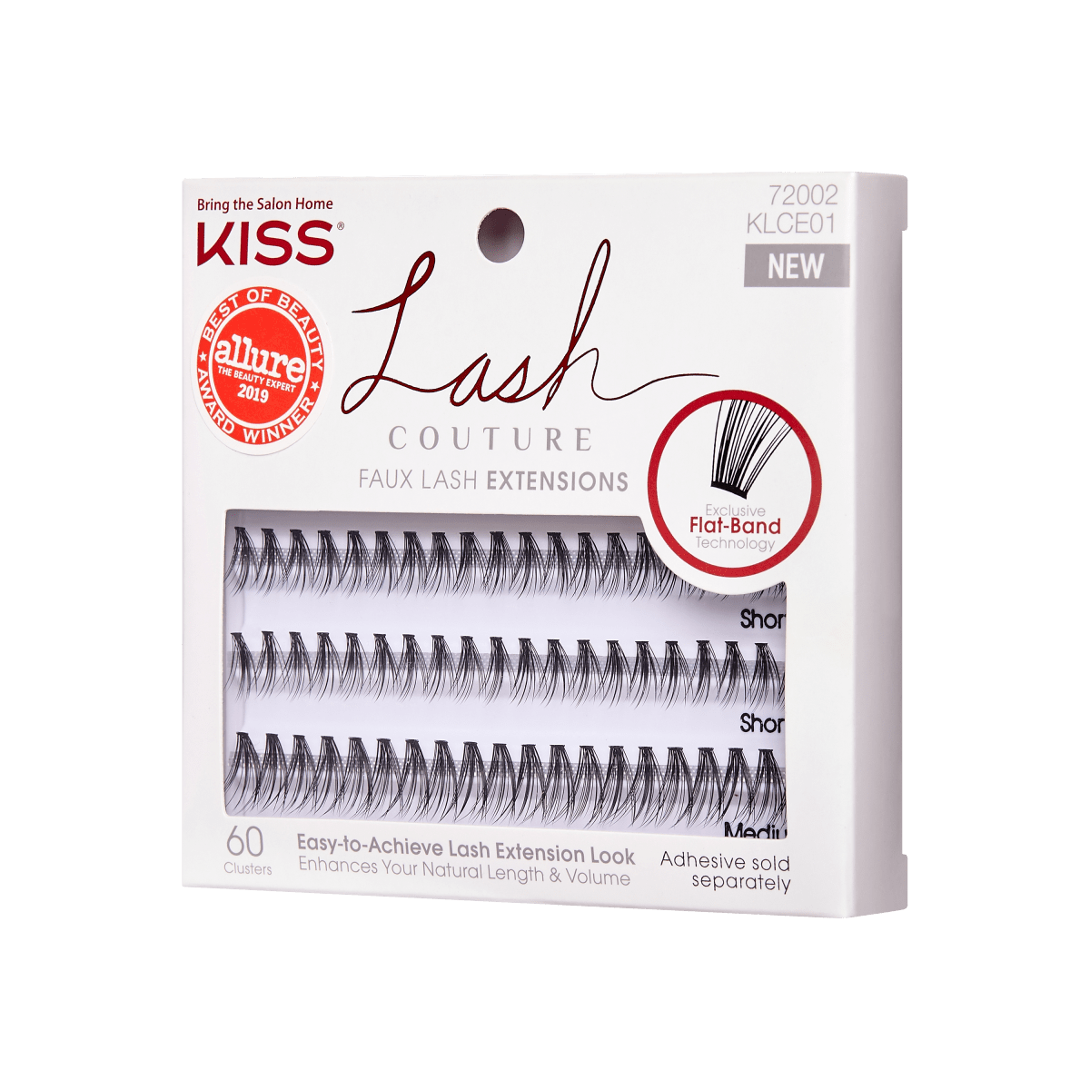 KISS Lash Couture, False Eyelashes, Venus, 12mm-14mm-16mm, 60 Clusters