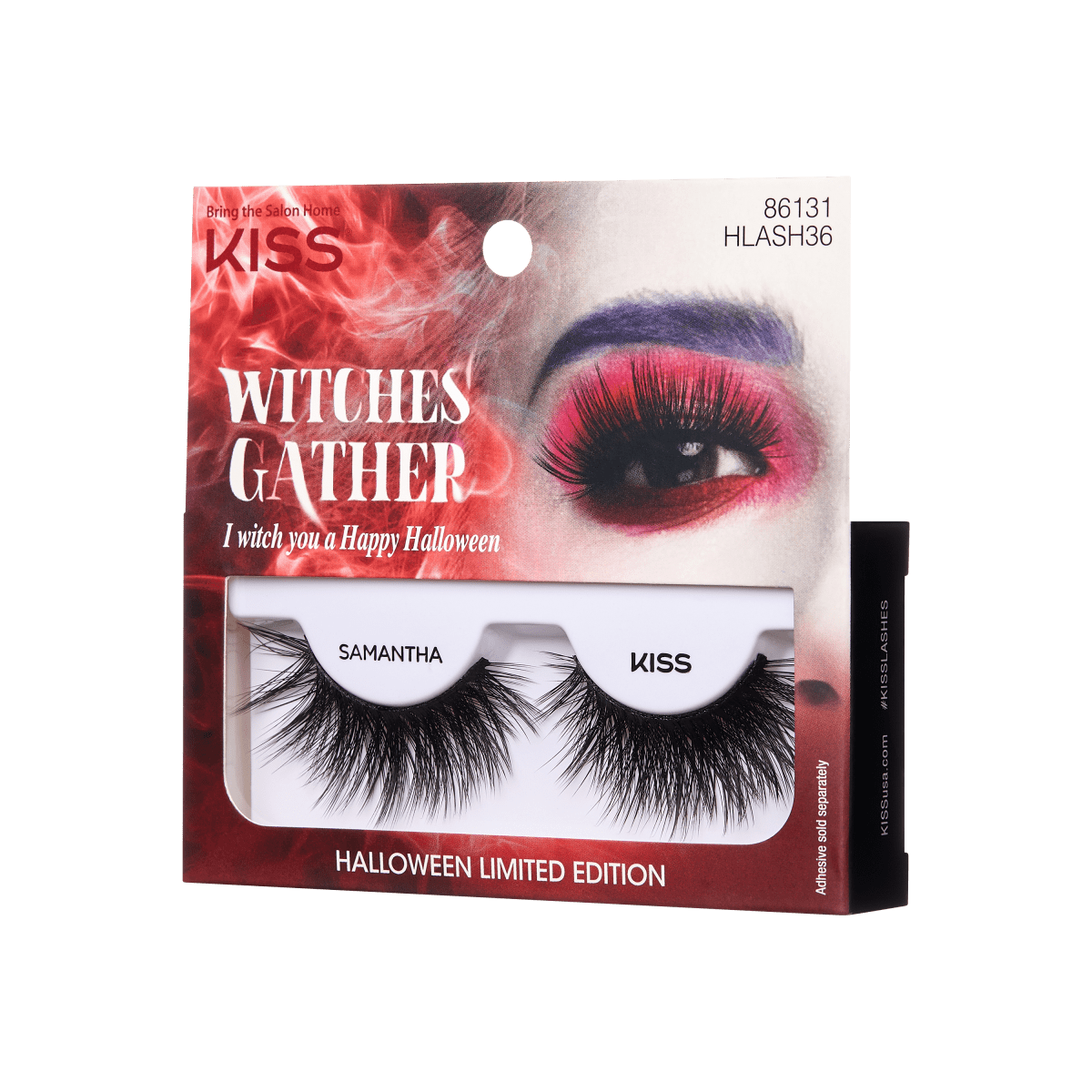 KISS Halloween False Eyelashes - Samantha (Crisscross Cat-Eye)
