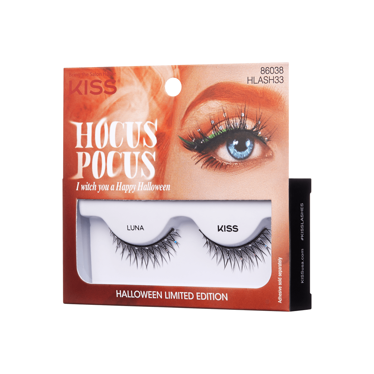 KISS Halloween False Eyelashes - Luna (Sequined)