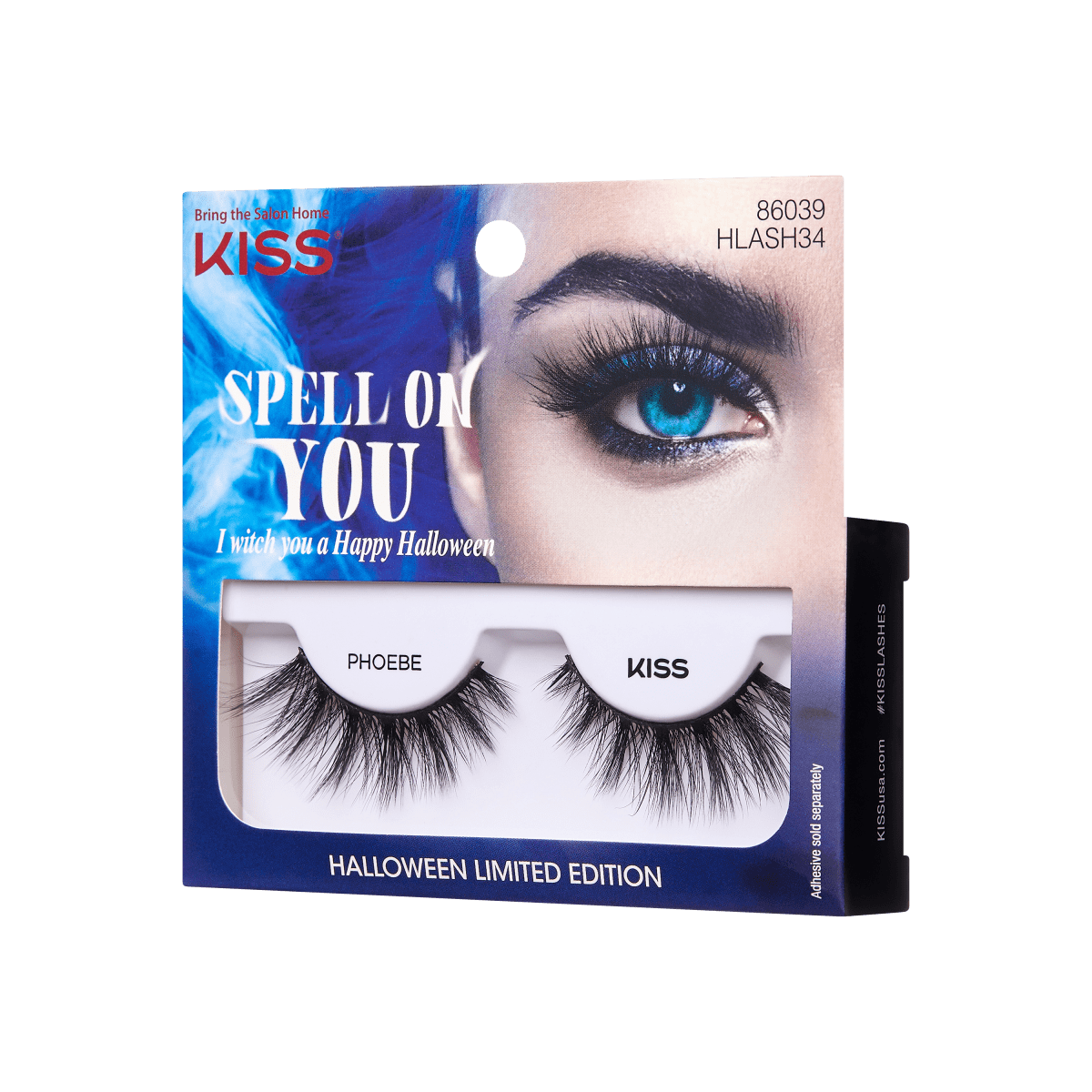 KISS Halloween False Eyelashes - Phoebe (Full-On Flare)