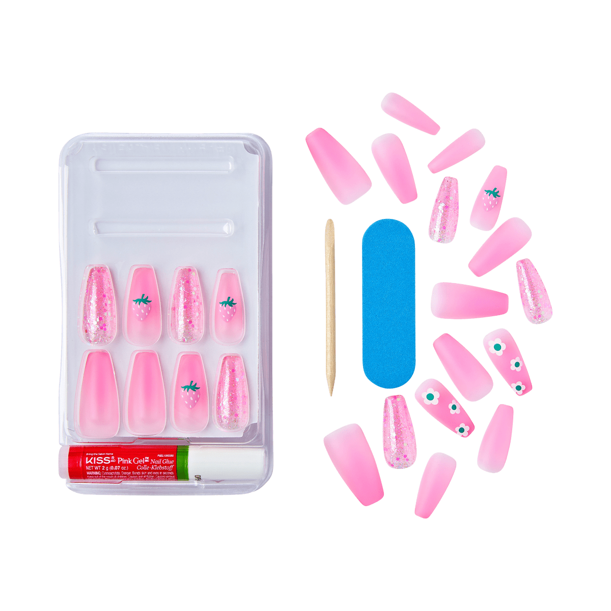 KISS Gel Fantasy Jelly Press-On Nails - Jelly Roll