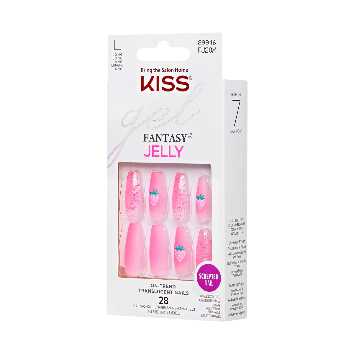 KISS Gel Fantasy Jelly Press-On Nails - Jelly Roll