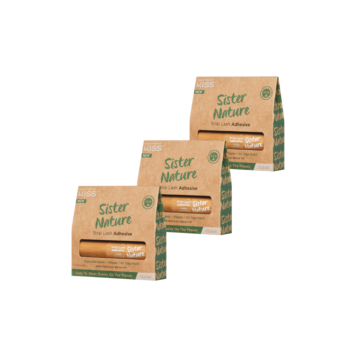 KISS Sister Nature Strip Lash Adhesive Multipack - Clear
