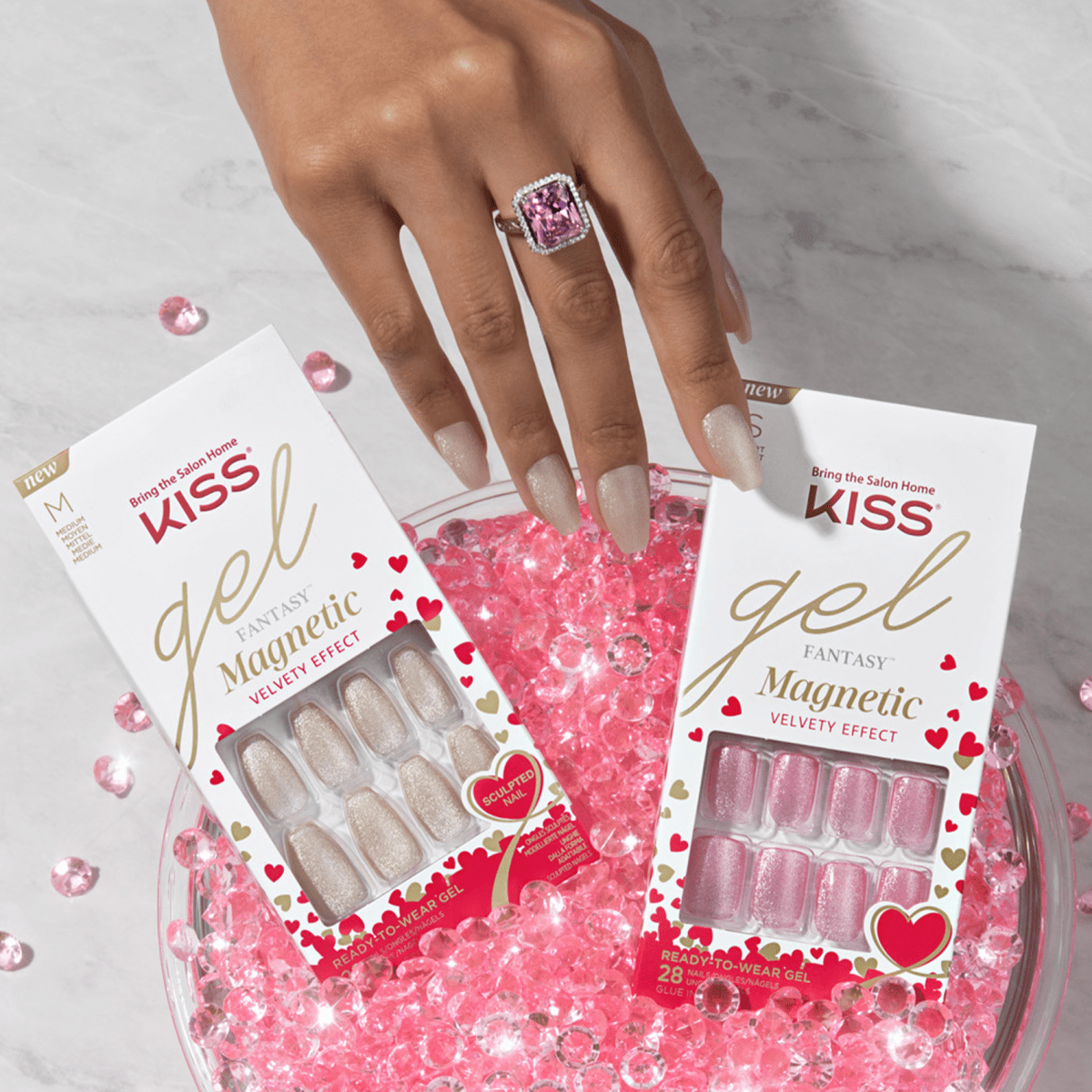 KISS Gel Fantasy Magnetic Nails - Gold Star