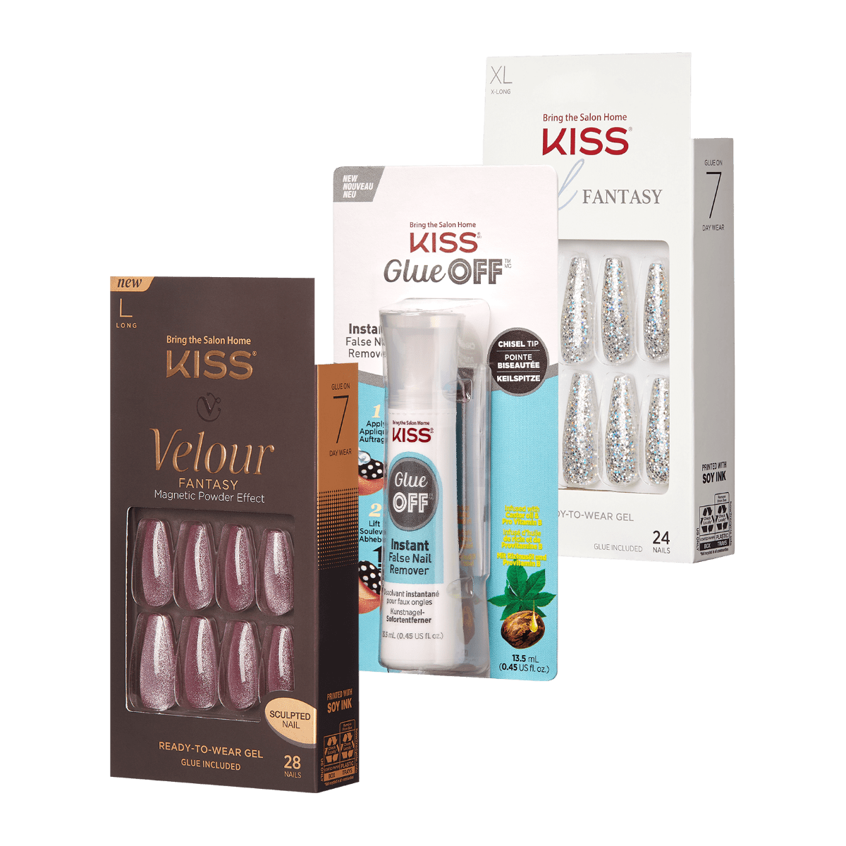 2 KISS Fantasy Nails & Glue OFF Set - Disco Fever